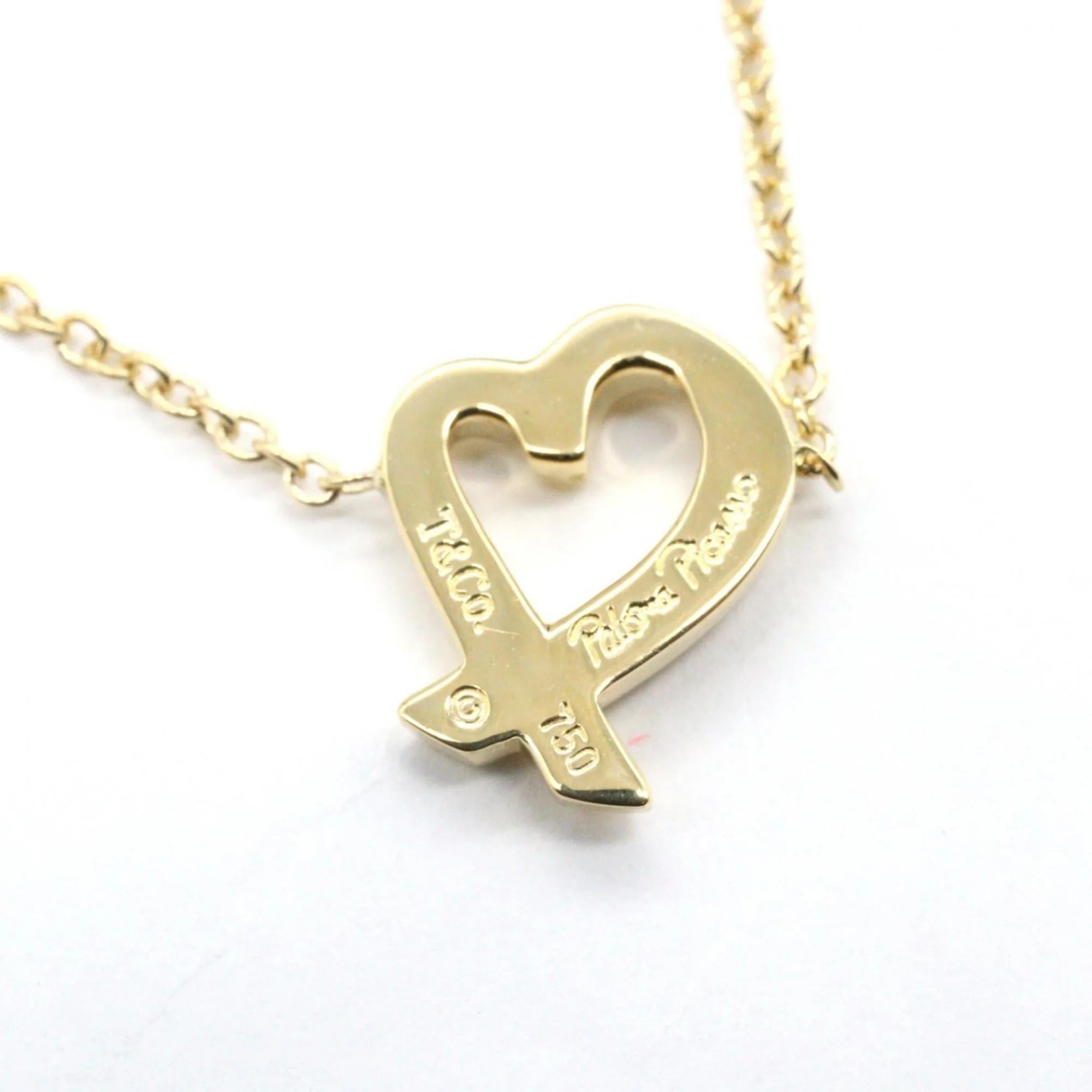 Loving Heart Pendant Necklace 18K Yellow Gold - Image 4