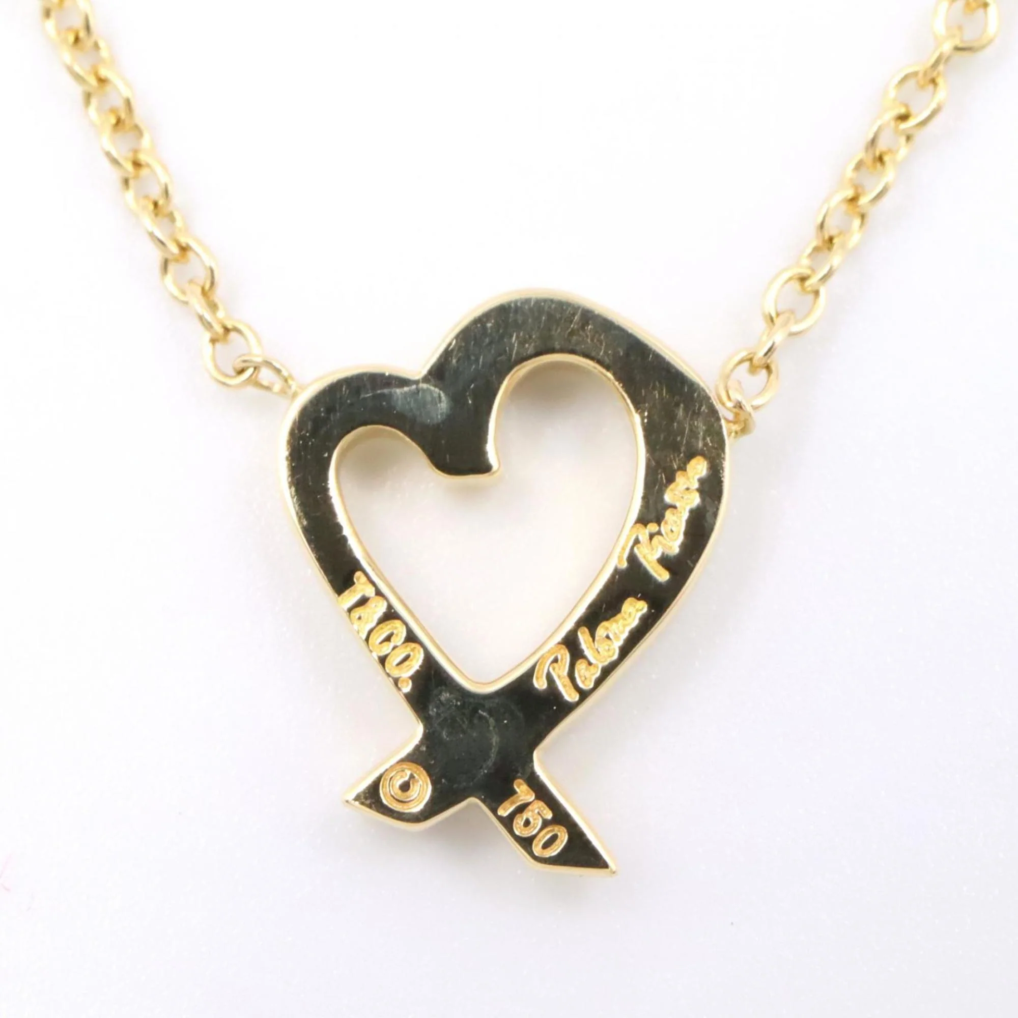 Loving Heart Pendant Necklace 18K Yellow Gold - Image 3