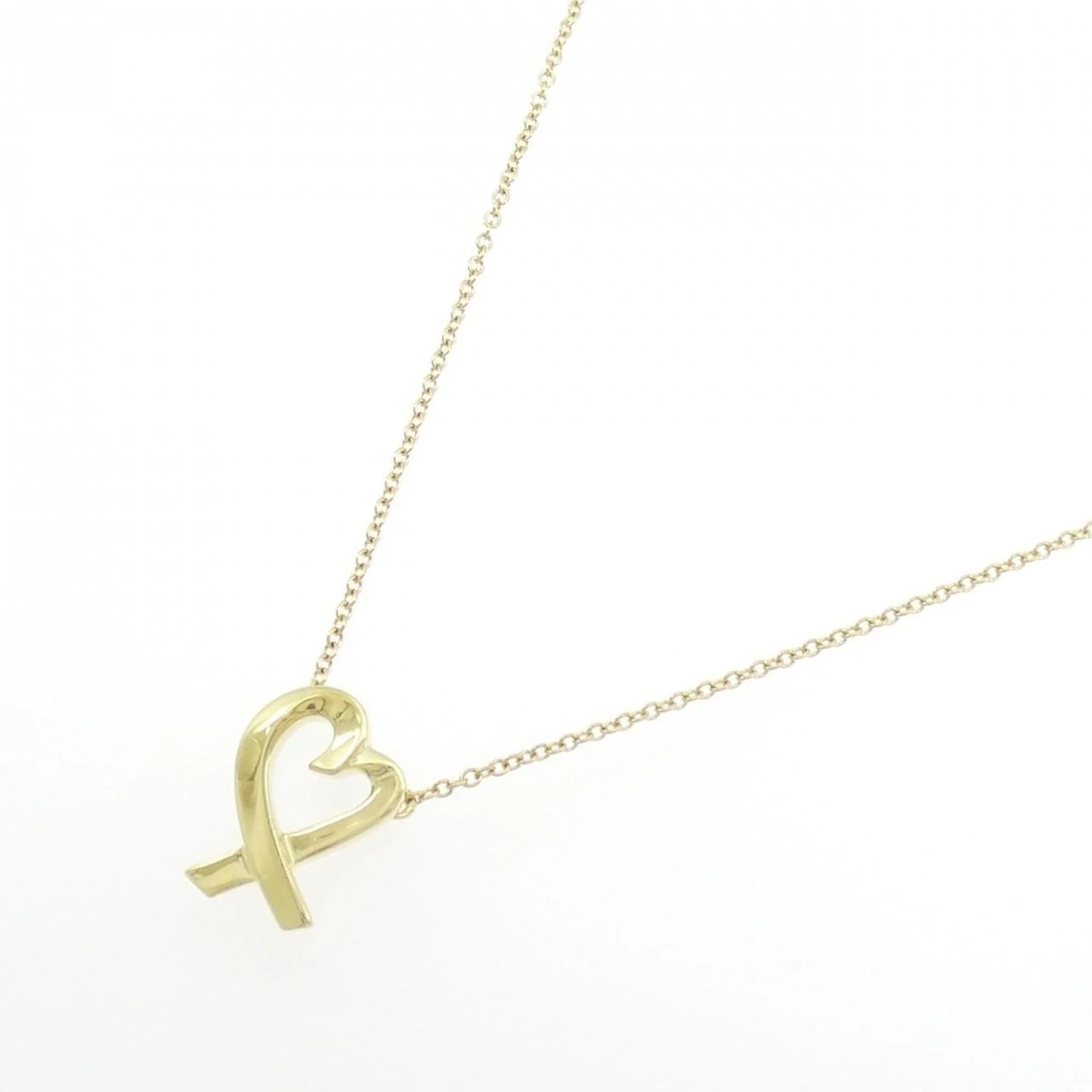 Loving Heart Pendant Necklace 18K Yellow Gold - Image 2