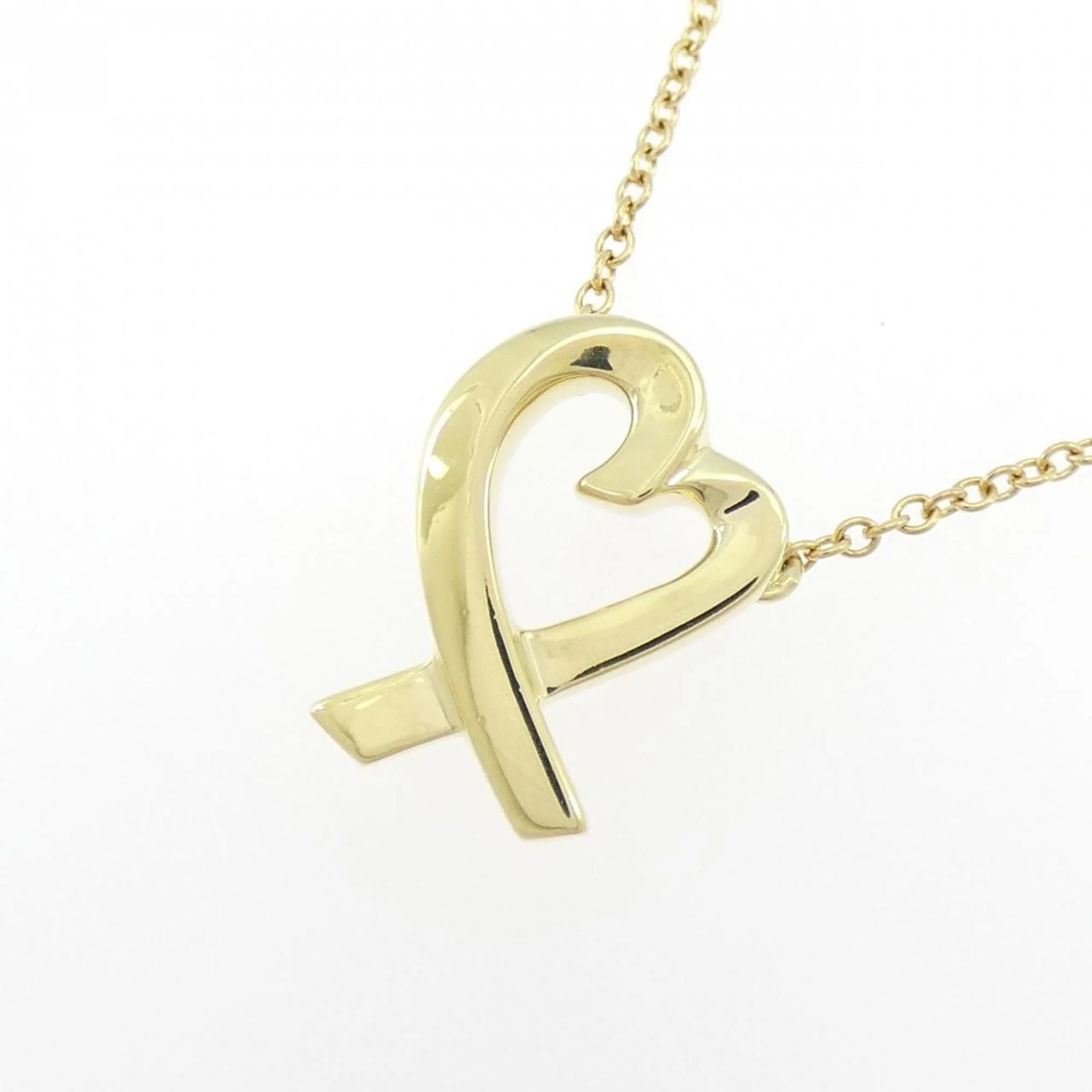 Loving Heart Pendant Necklace 18K Yellow Gold - Image 3