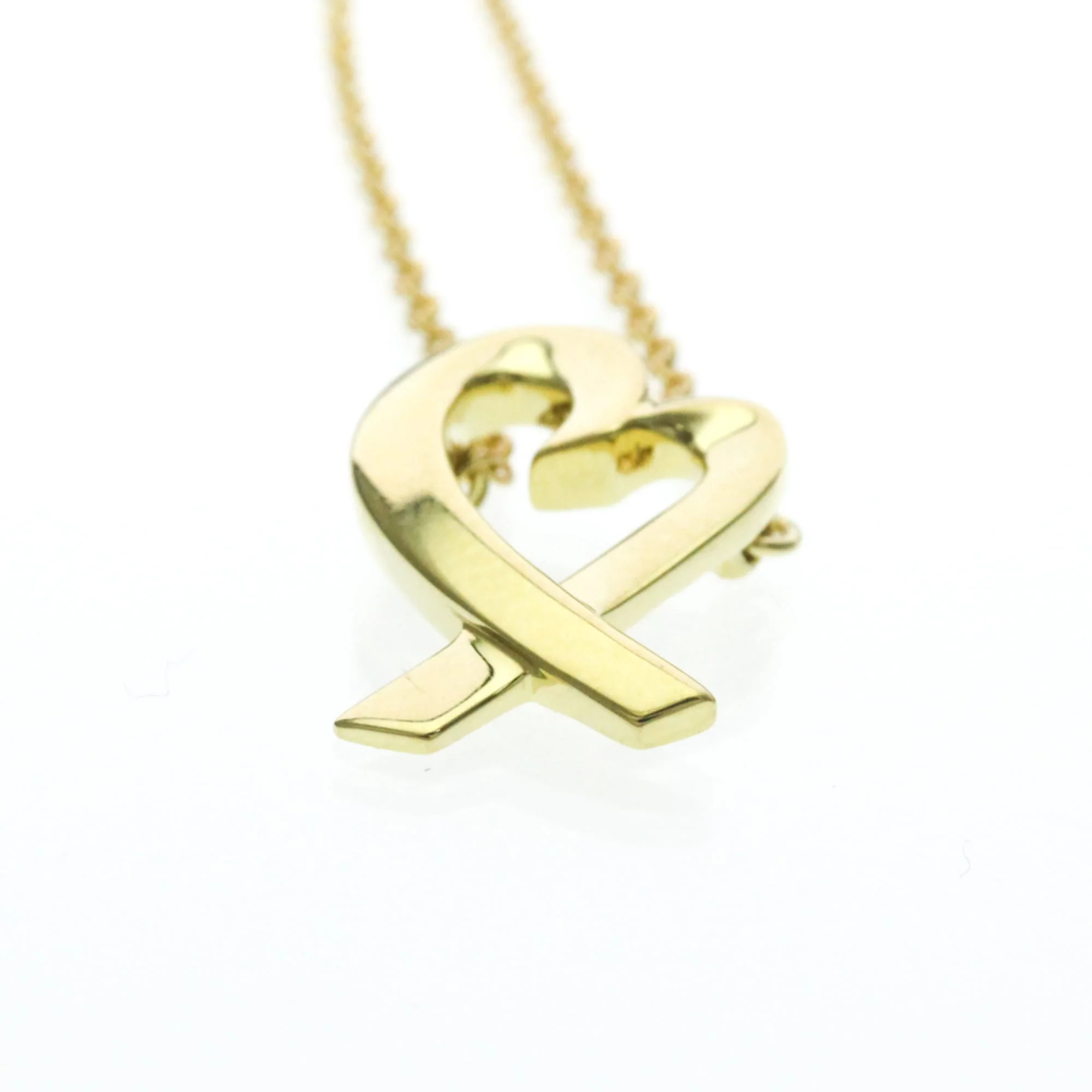 Loving Heart Pendant Necklace 18K Yellow Gold - Image 4