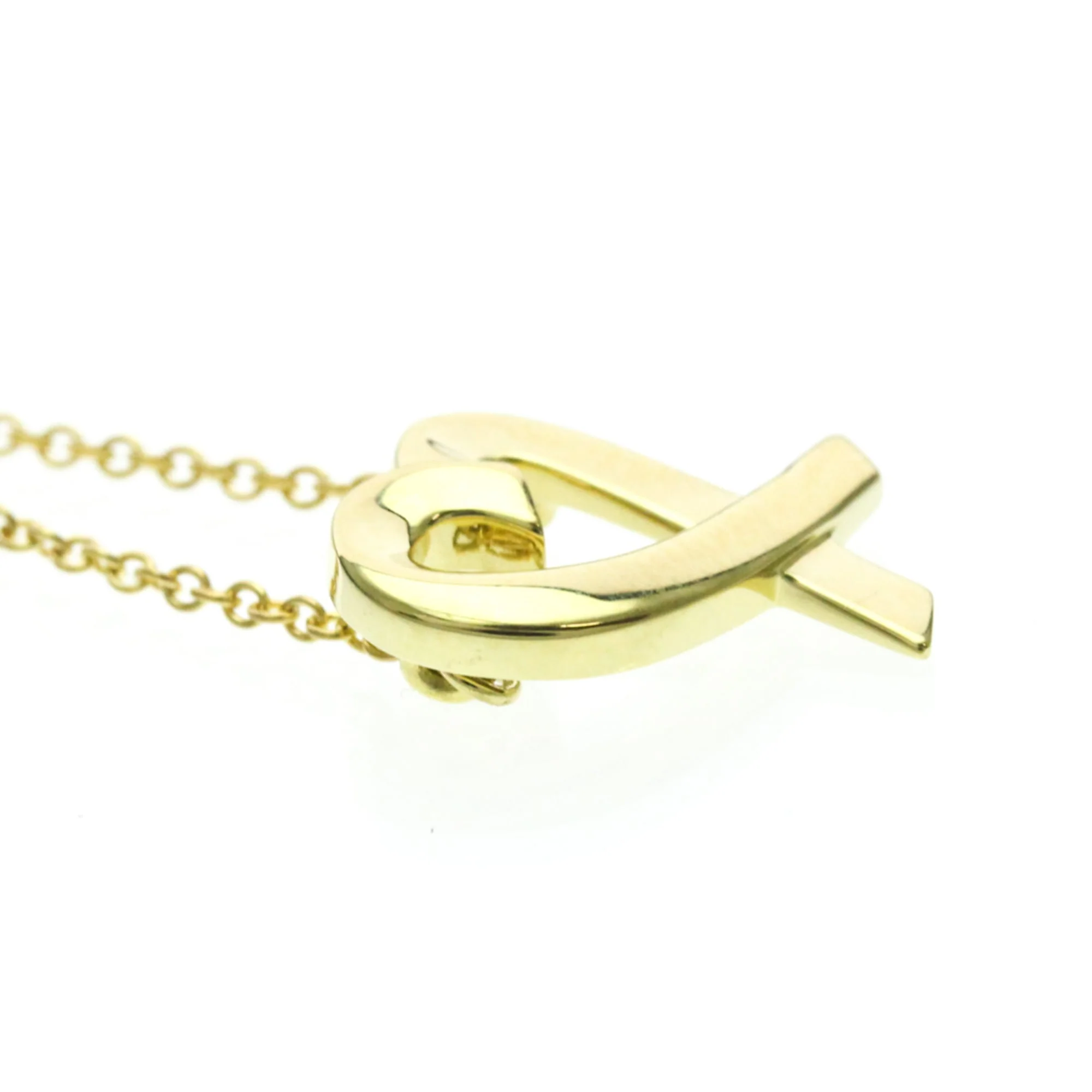 Loving Heart Pendant Necklace 18K Yellow Gold - Image 5