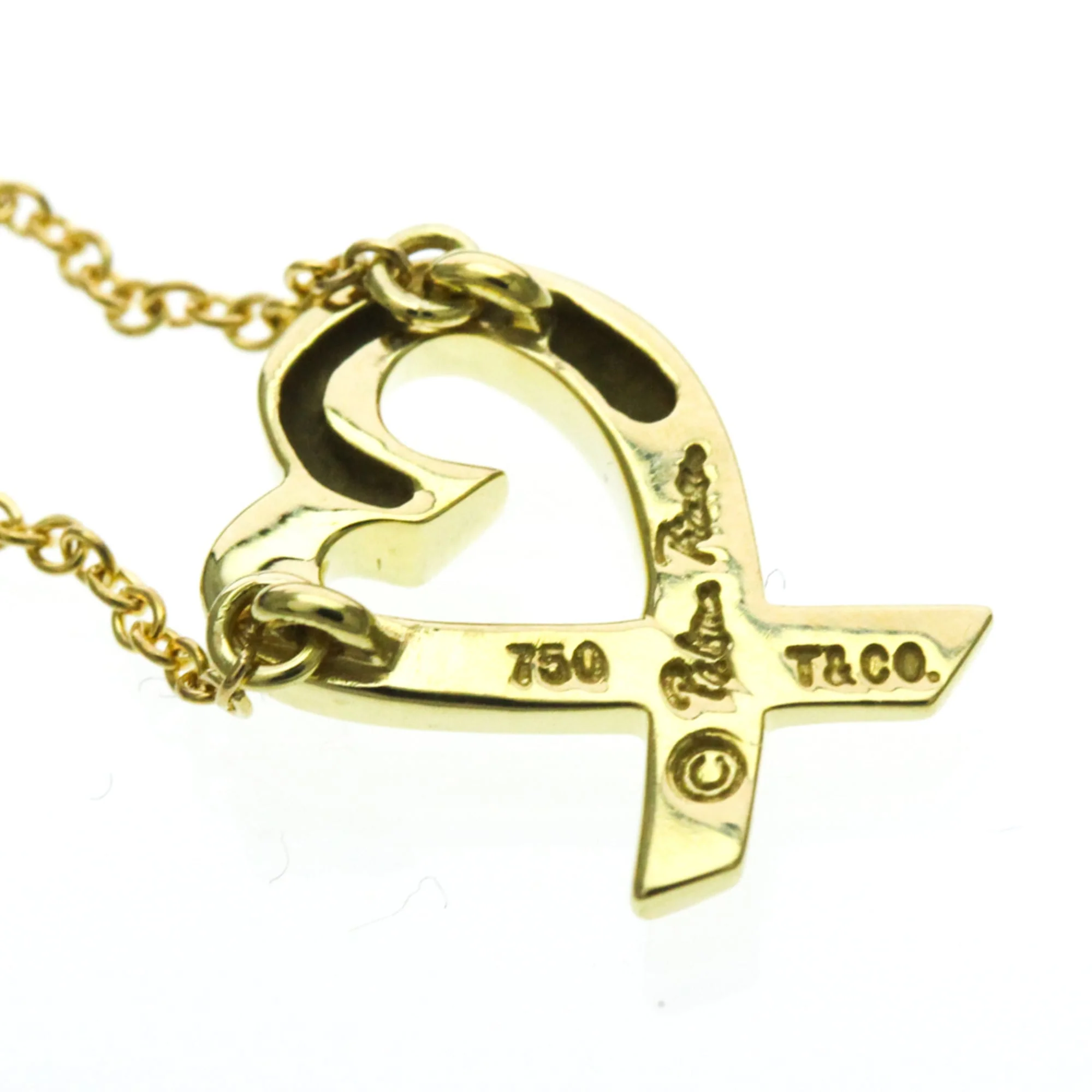 Loving Heart Pendant Necklace 18K Yellow Gold - Image 7