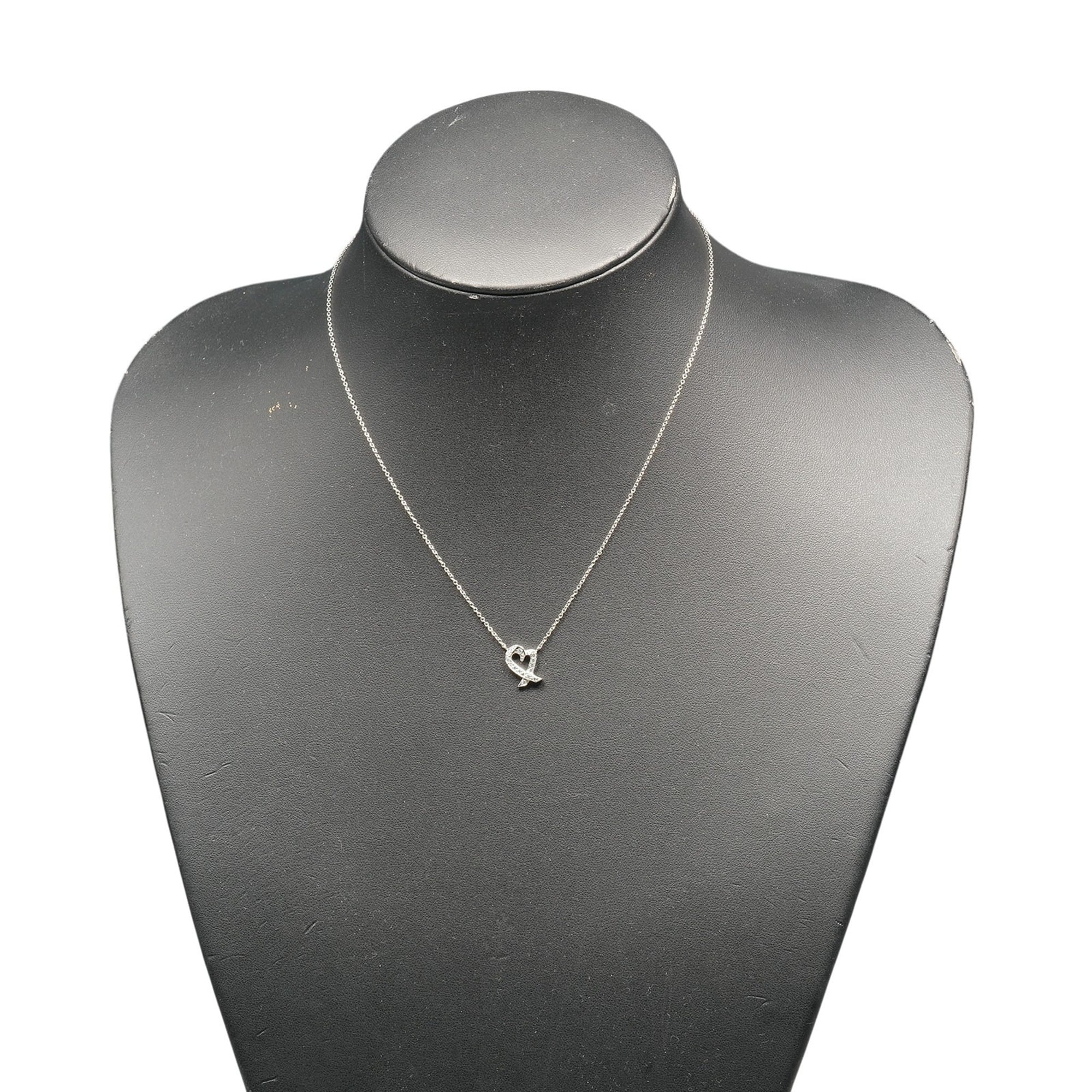Loving Heart Pendant Necklace Platinum with Diamond - Image 2