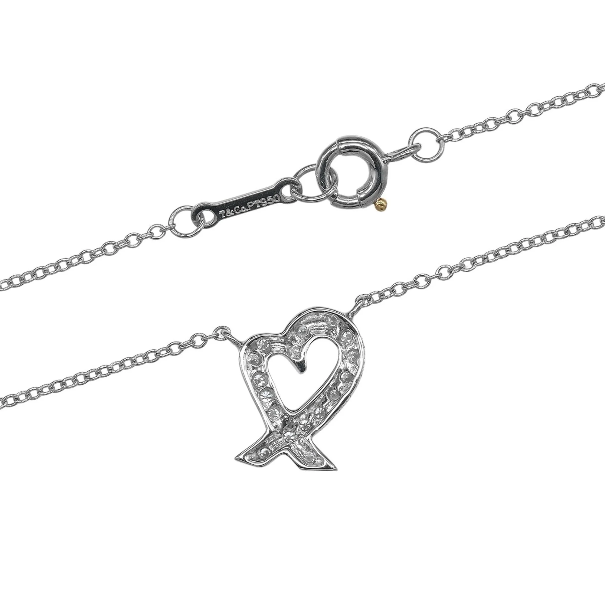 Loving Heart Pendant Necklace Platinum with Diamond - Image 6