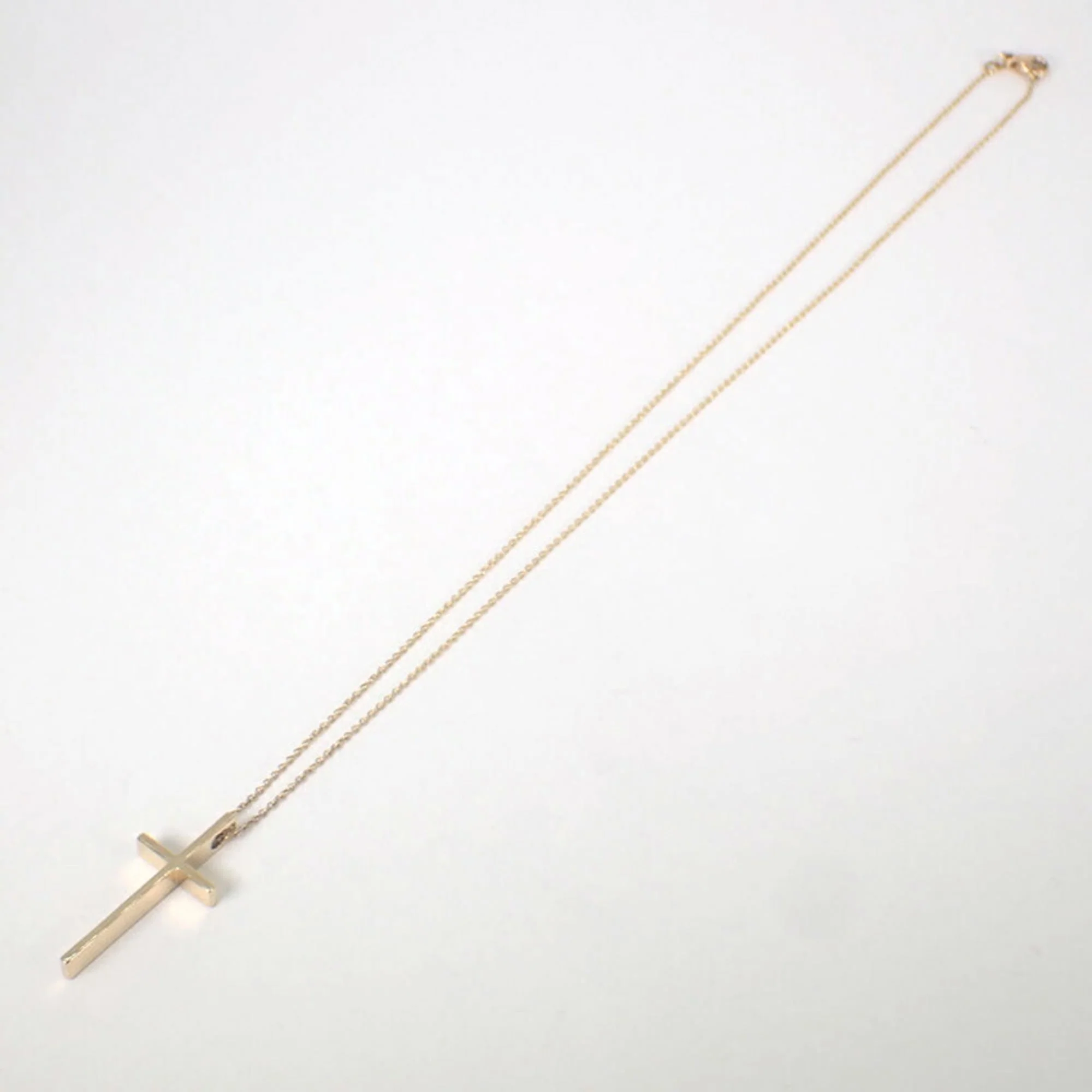 Metro Cross Pendant Necklace 18K Yellow Gold - Image 6