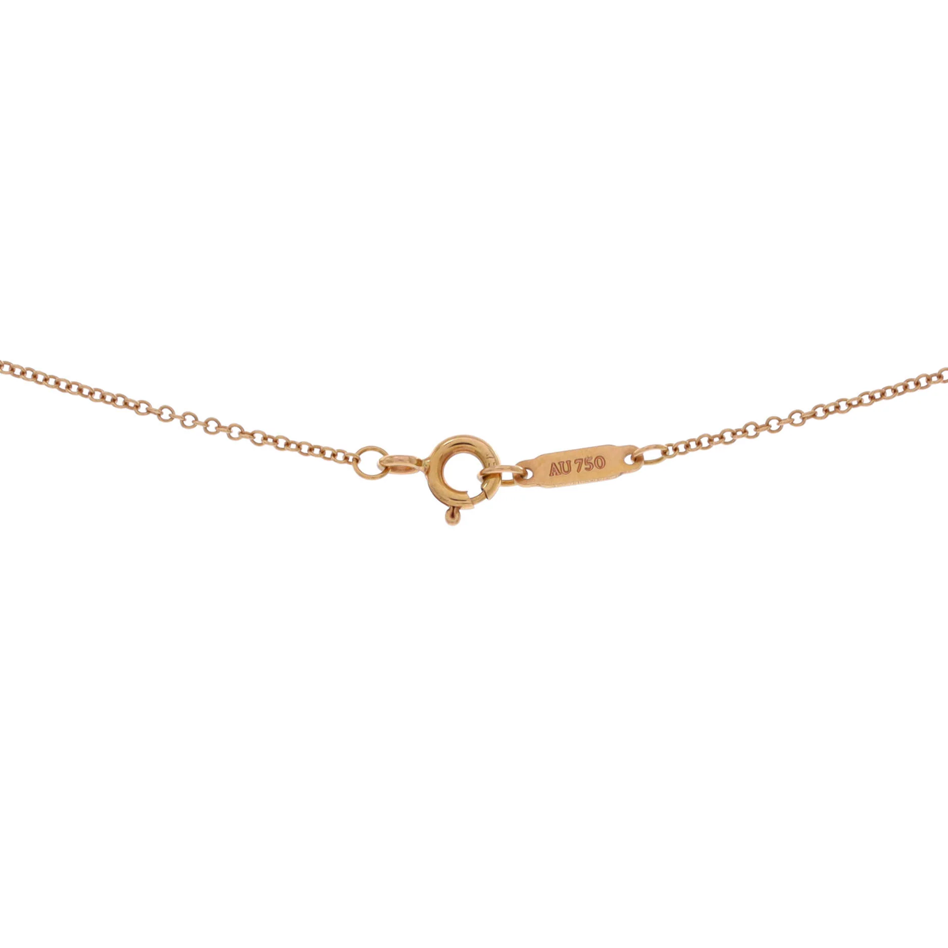 Metro Open Heart Pendant Necklace 18K Rose Gold and Diamonds Mini - Image 3