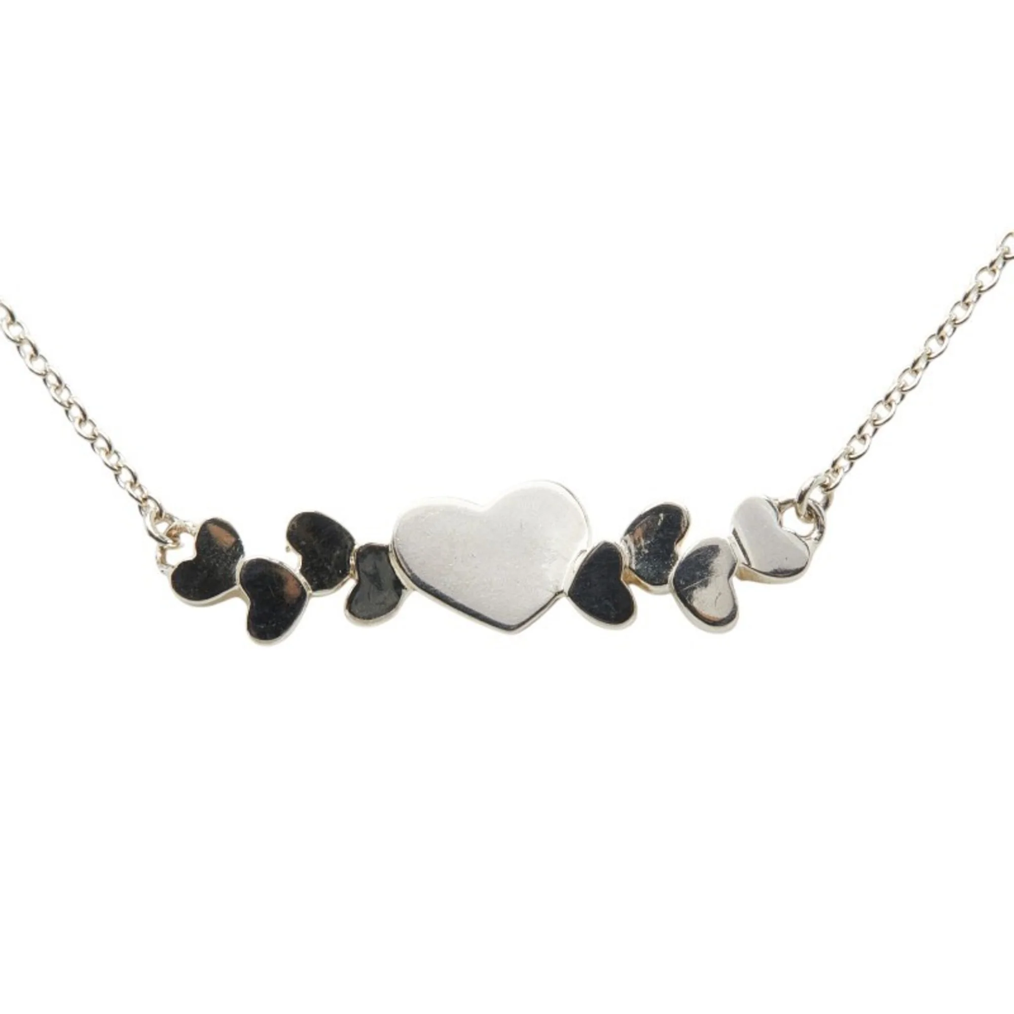 Modern Heart Pendant Necklace Sterling Silver - Image 3