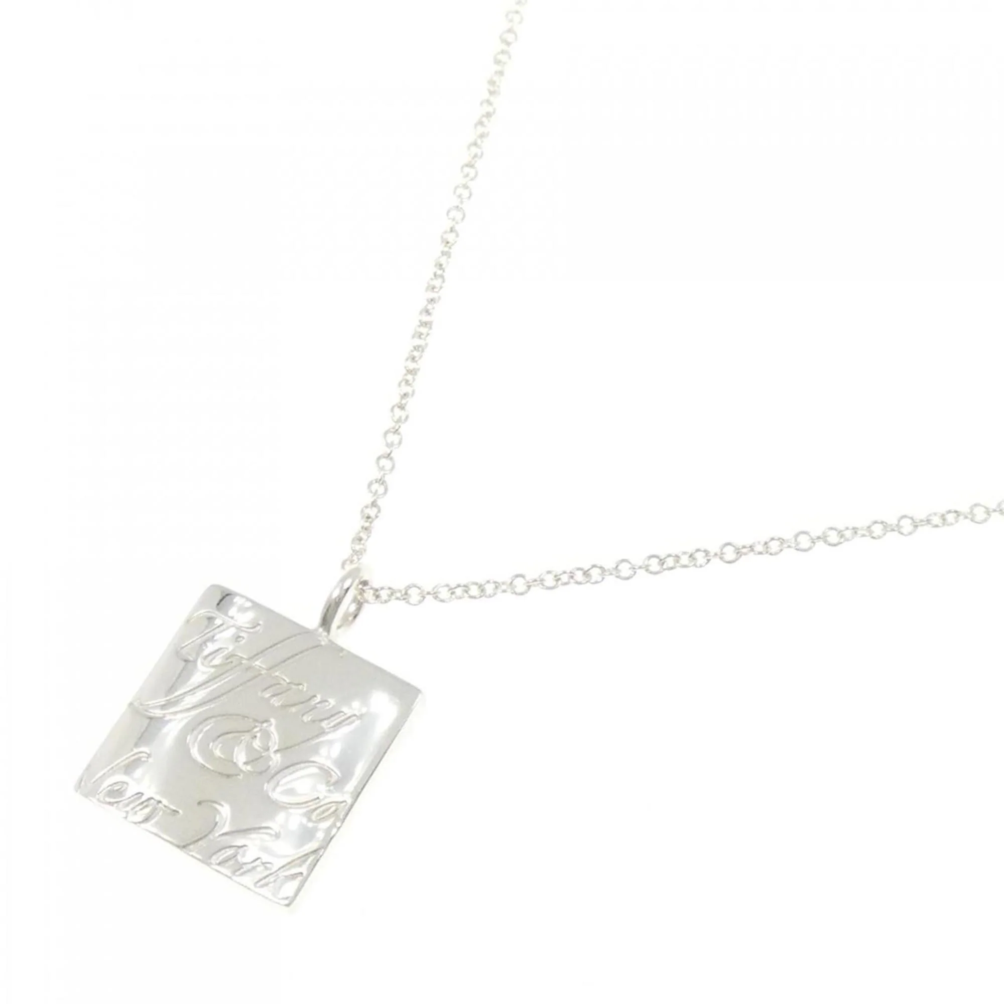 Notes Square Pendant Necklace Sterling Silver - Image 2