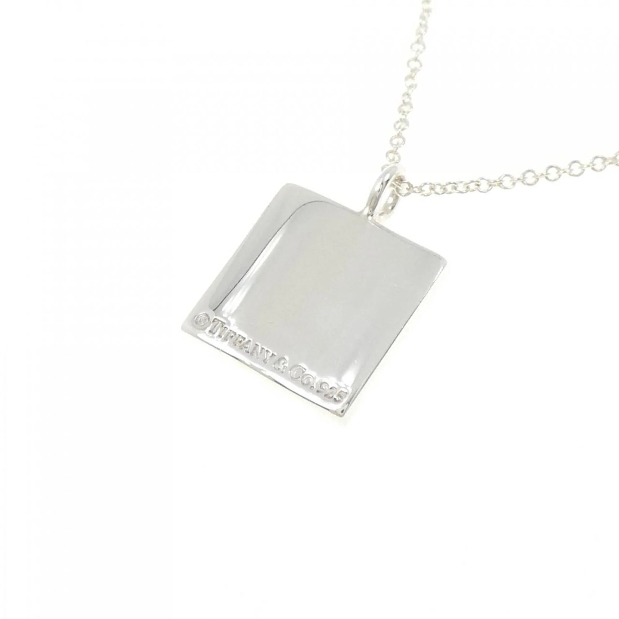 Notes Square Pendant Necklace Sterling Silver - Image 4