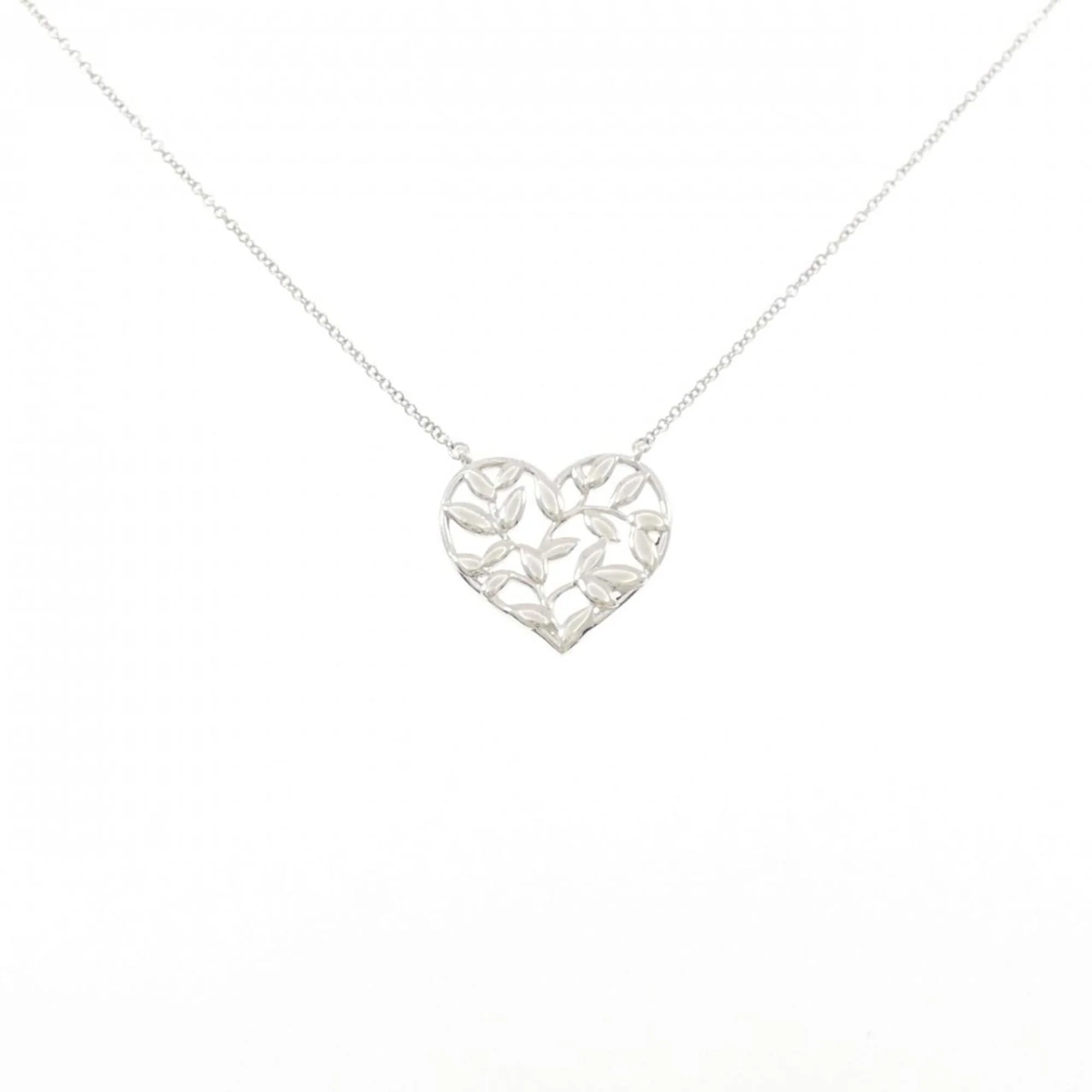 Olive Leaf Pendant Necklace Sterling Silver