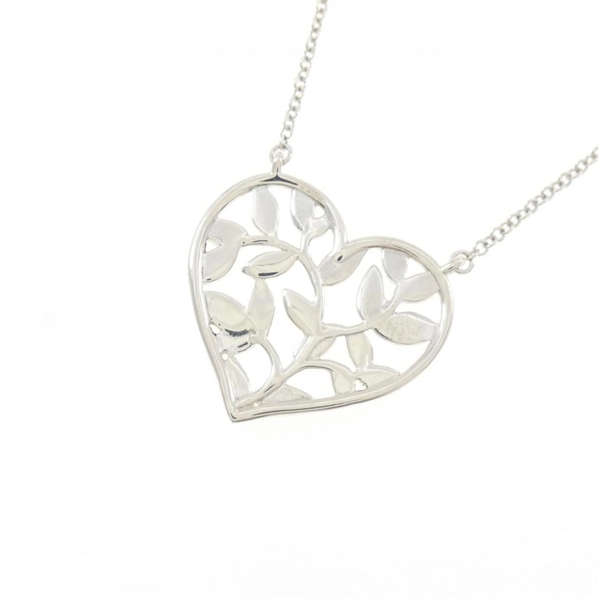 Olive Leaf Pendant Necklace Sterling Silver - Image 4