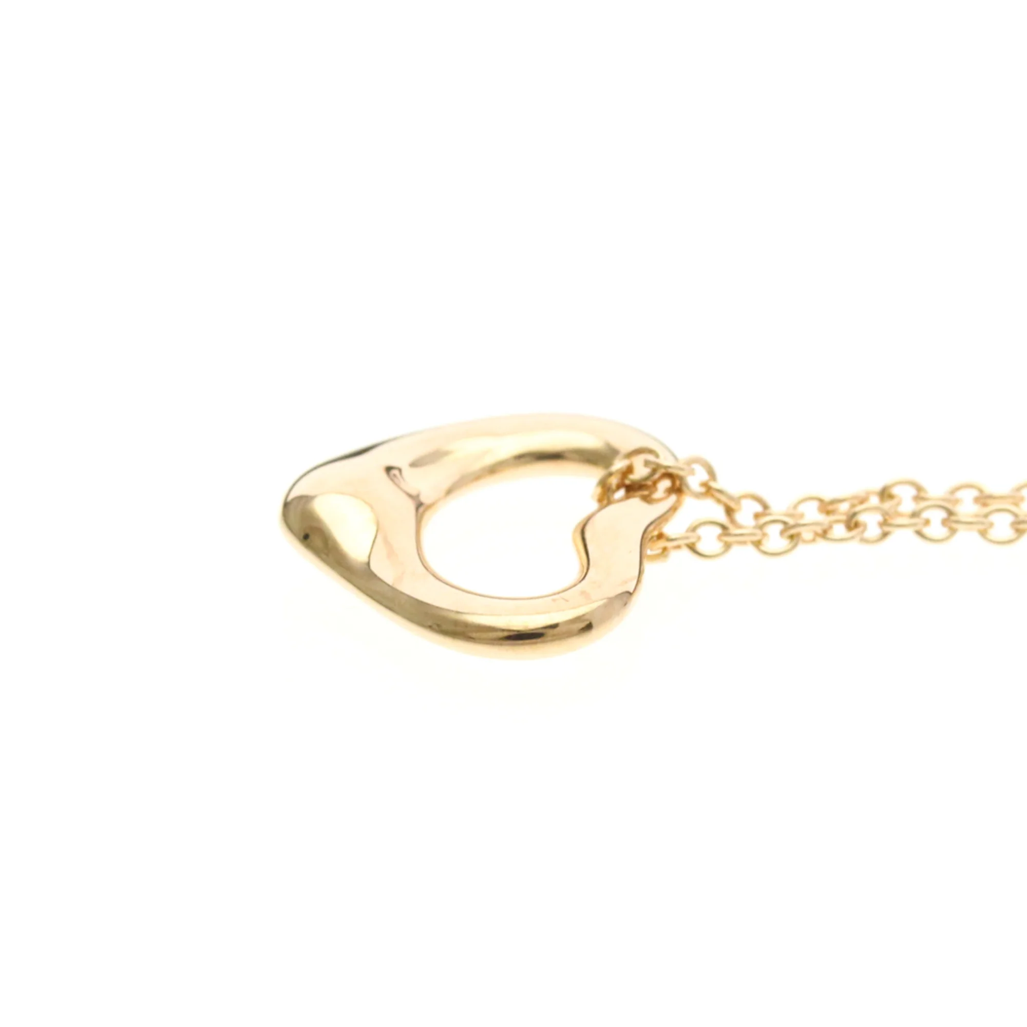 Open Heart Pendant Necklace 18K Rose Gold 11mm - Image 3
