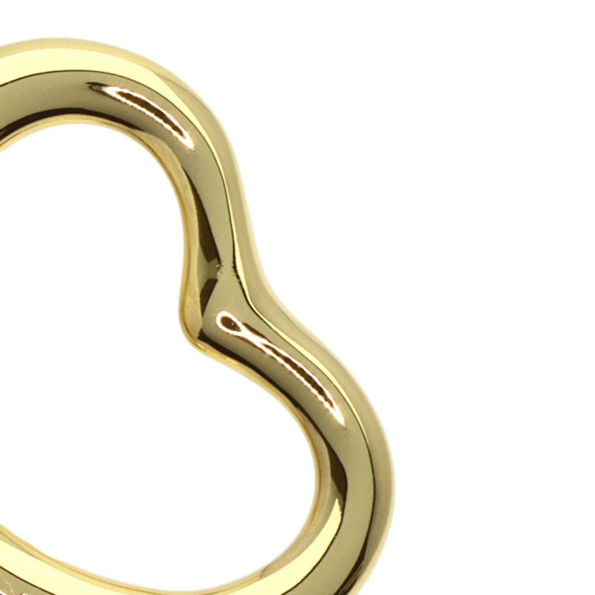 Open Heart Pendant Necklace 18K Yellow Gold - Image 4