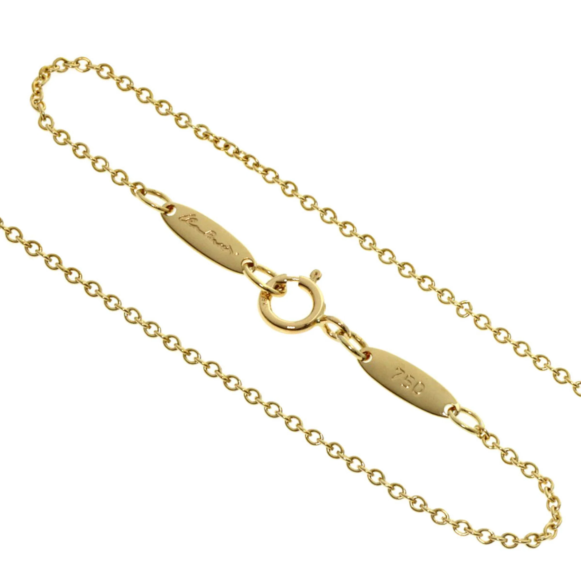 Open Heart Pendant Necklace 18K Yellow Gold 19.6mm - Image 3