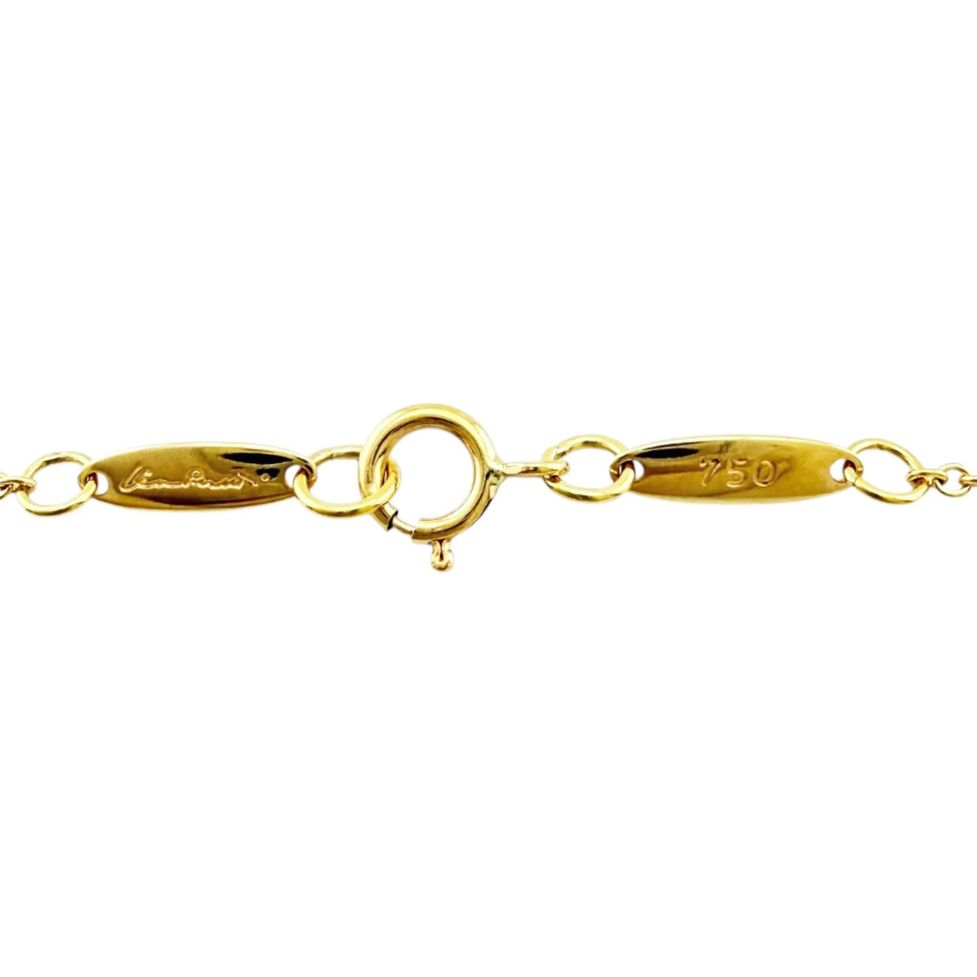 Open Heart Pendant Necklace 18K Yellow Gold 23.5mm - Image 6