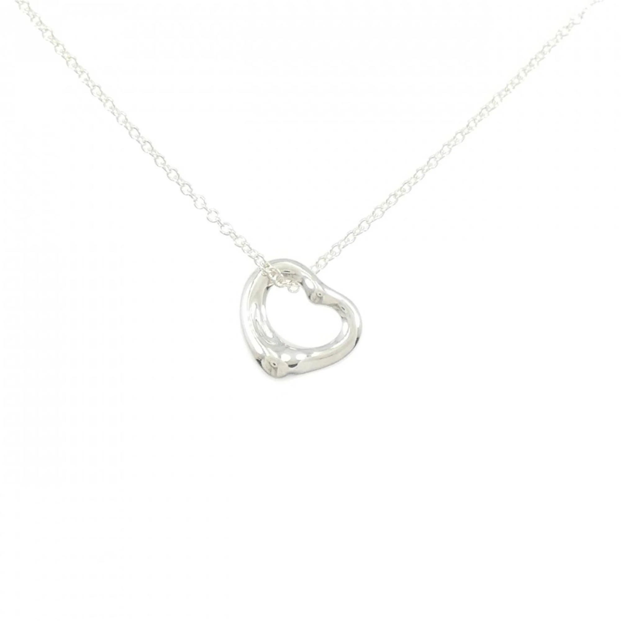 Open Heart Pendant Necklace Sterling Silver 10.8mm