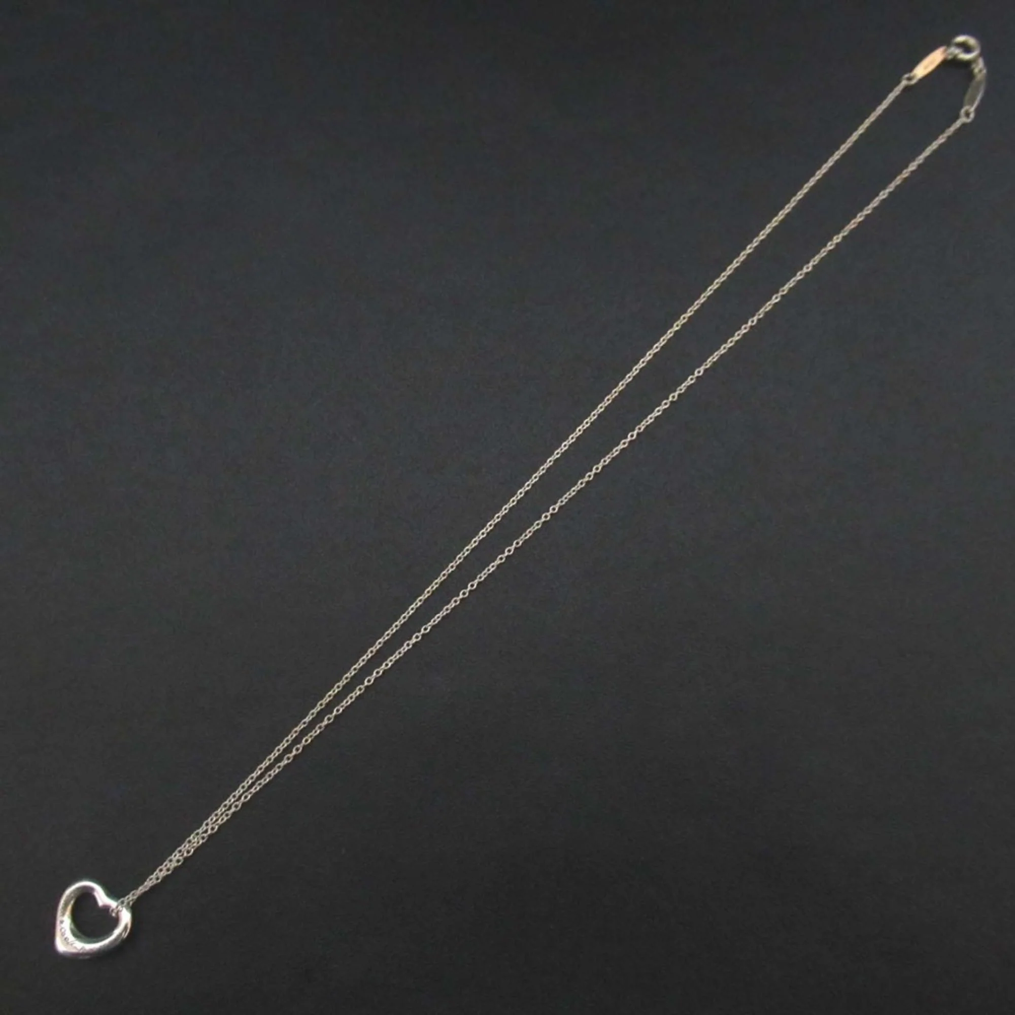 Open Heart Pendant Necklace Sterling Silver 10mm - Image 2