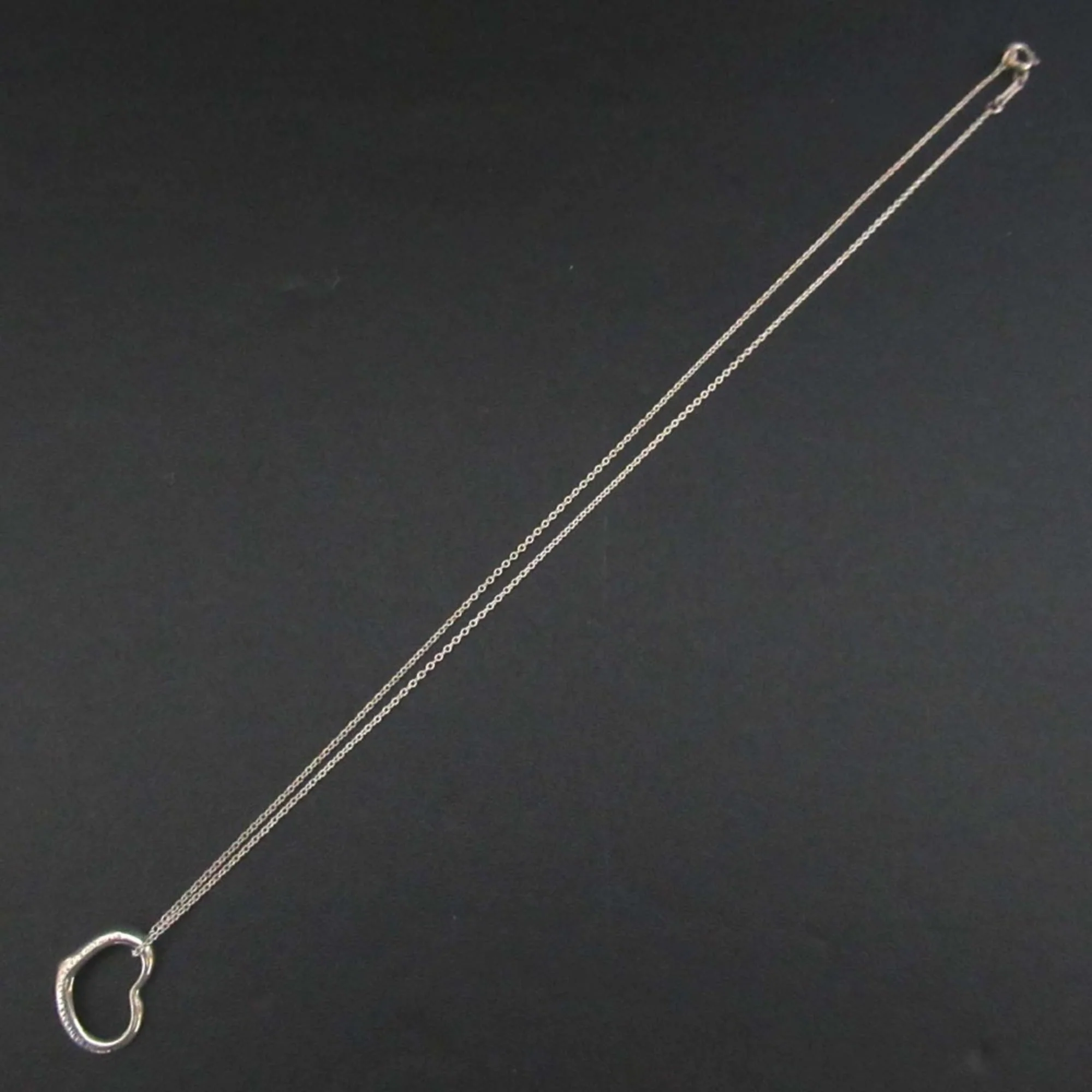 Open Heart Pendant Necklace Sterling Silver 12mm - Image 3