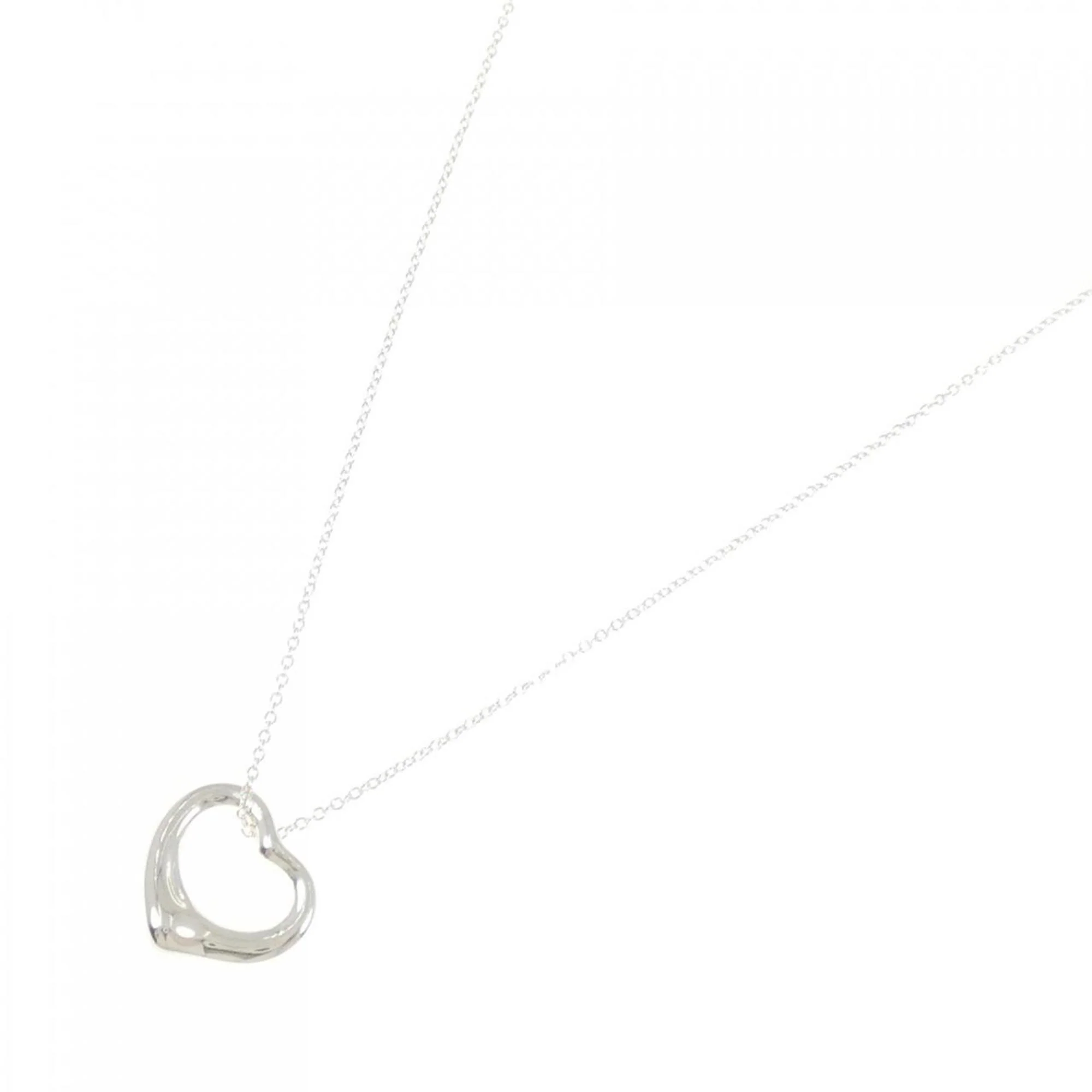 Open Heart Pendant Necklace Sterling Silver 14.5mm - Image 2