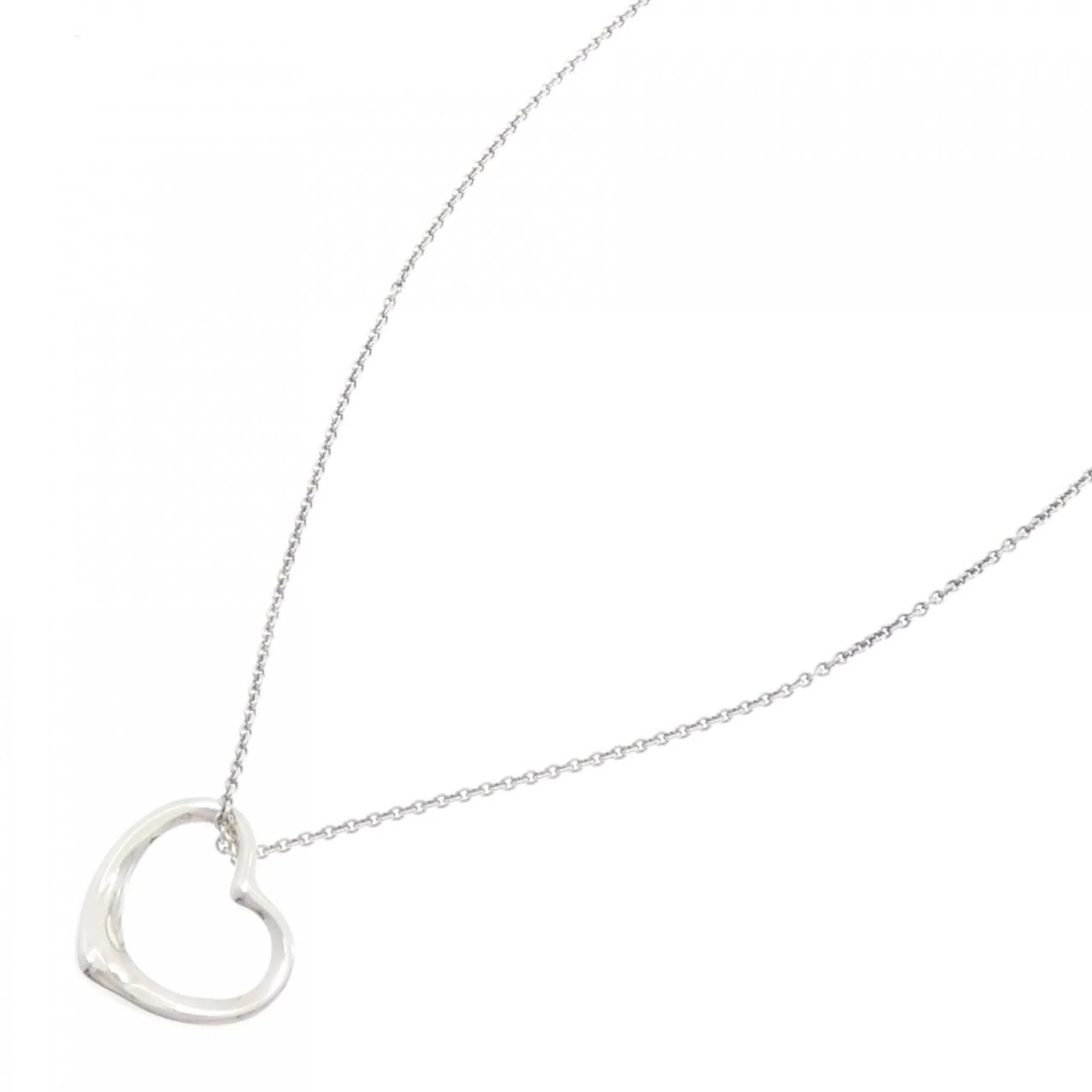 Open Heart Pendant Necklace Sterling Silver 20.4mm - Image 2