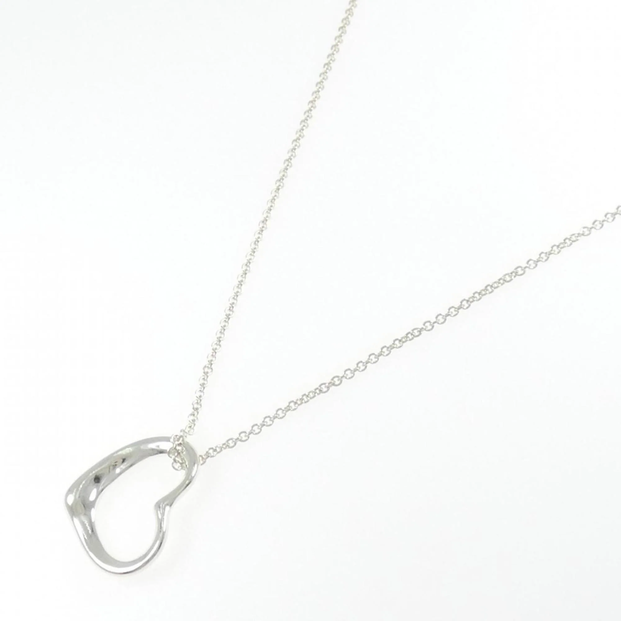 Open Heart Pendant Necklace Sterling Silver 20.4mm - Image 2
