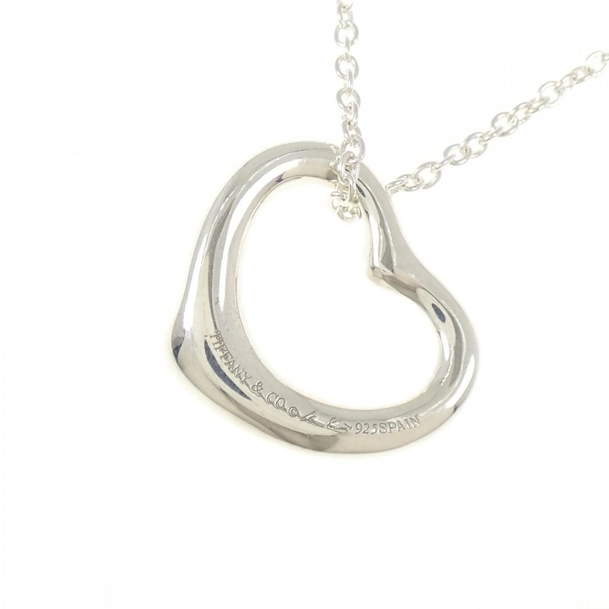 Open Heart Pendant Necklace Sterling Silver 20.4mm - Image 4
