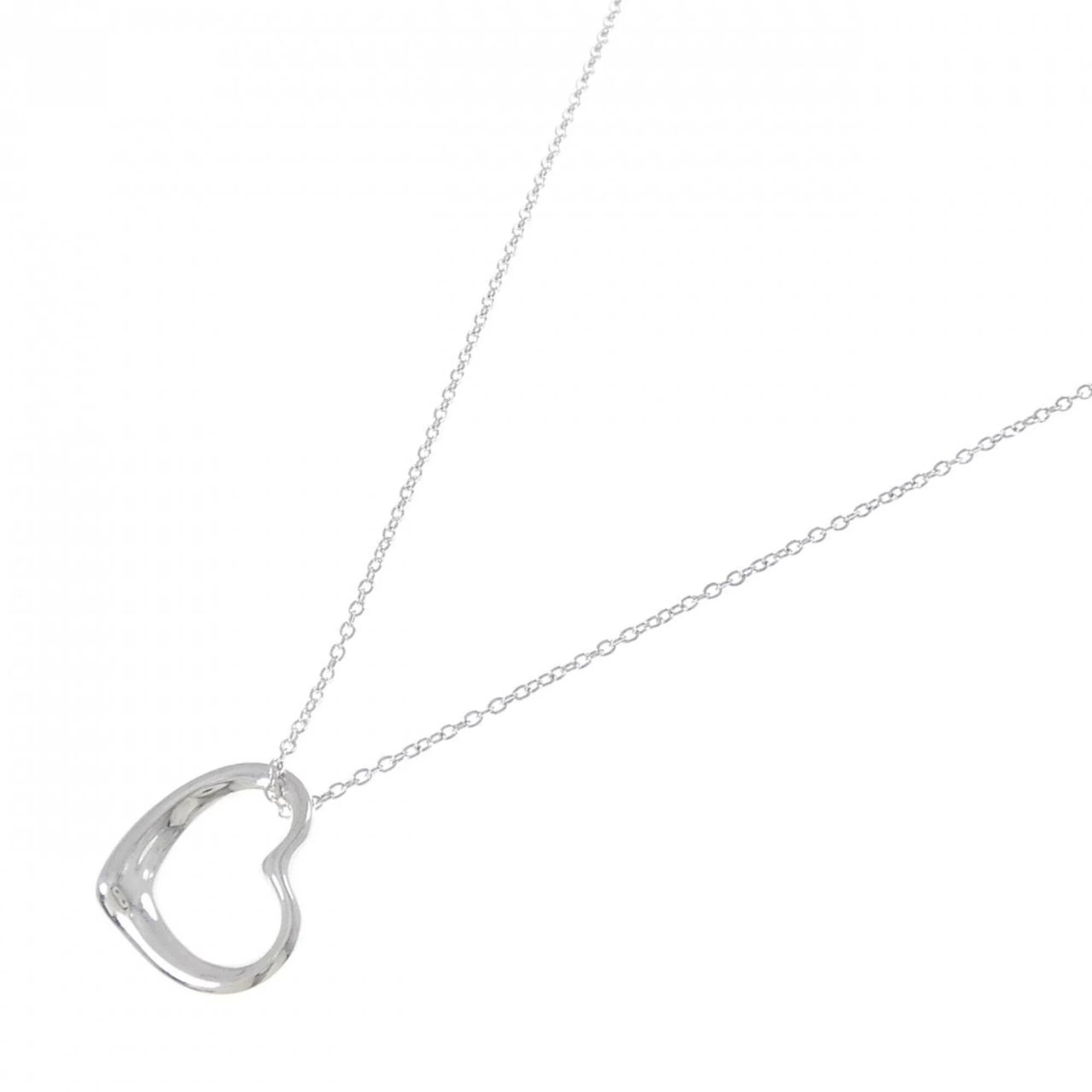 Open Heart Pendant Necklace Sterling Silver 20.5mm - Image 2