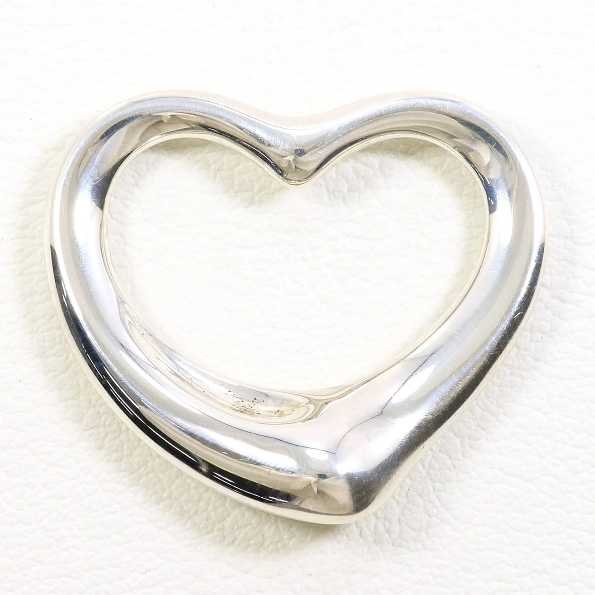 Open Heart Pendant Necklace Sterling Silver 23mm