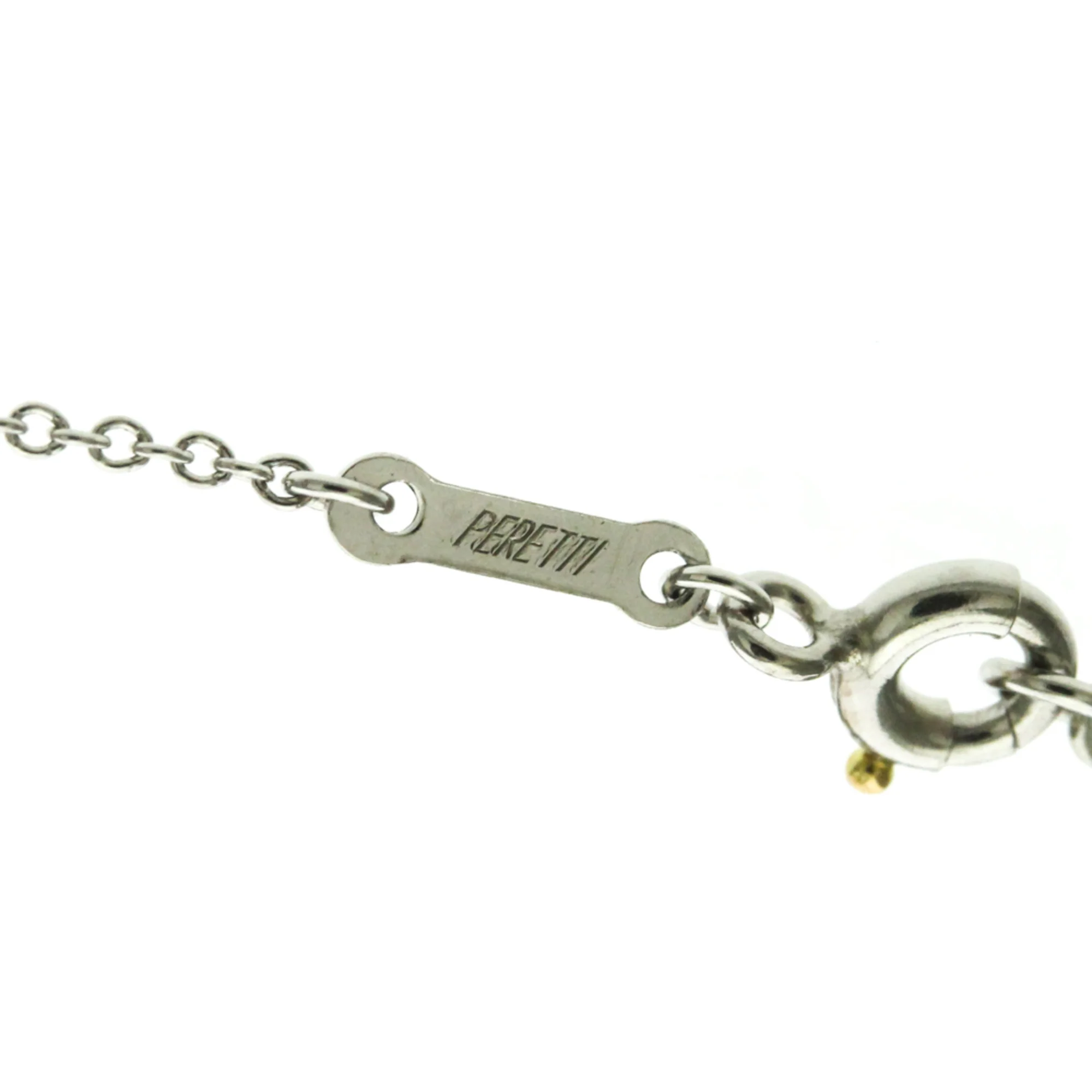 Open Heart Pendant Necklace Sterling Silver and Platinum 10.5mm - Image 8