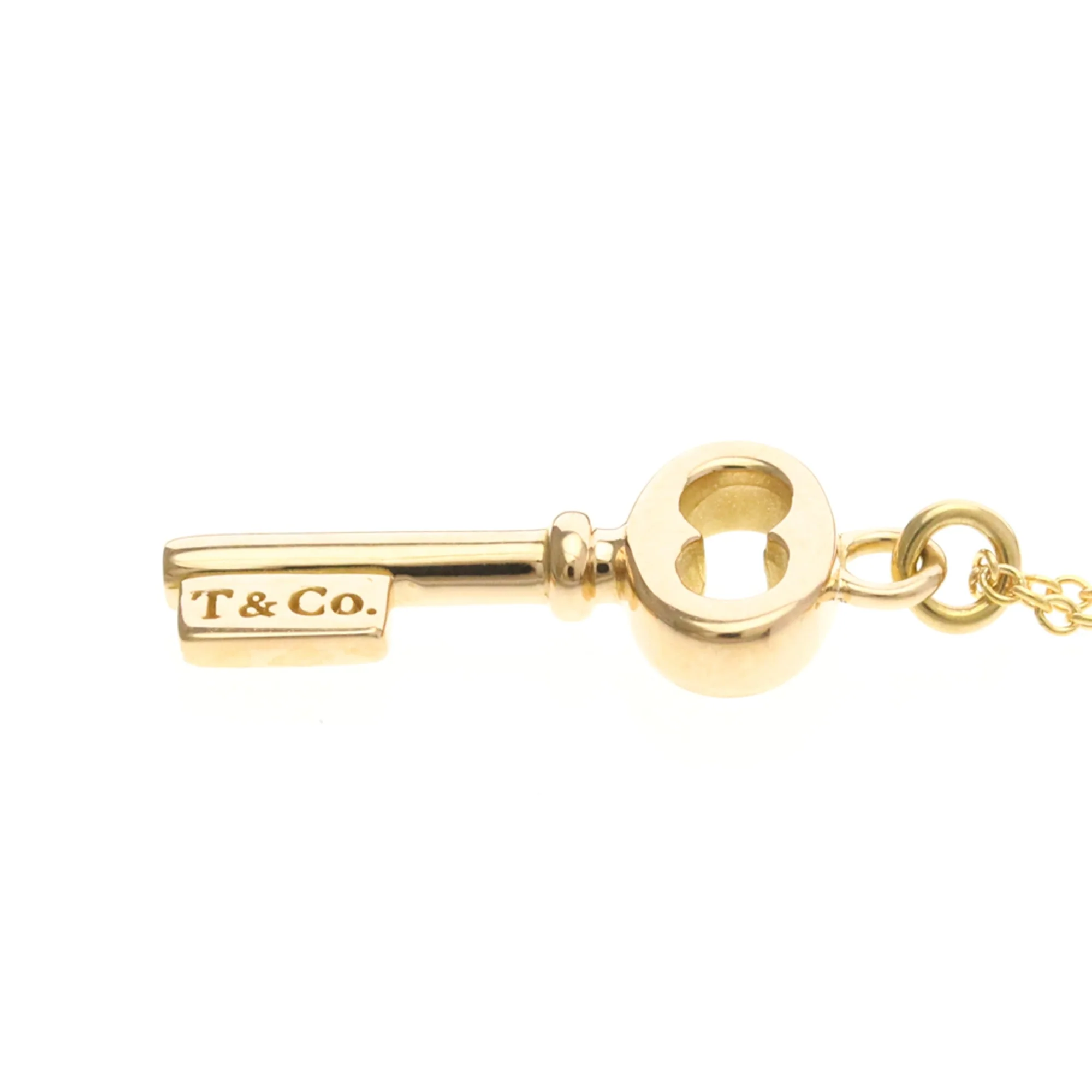 Oval Key Pendant Necklace 18K Rose Gold - Image 3