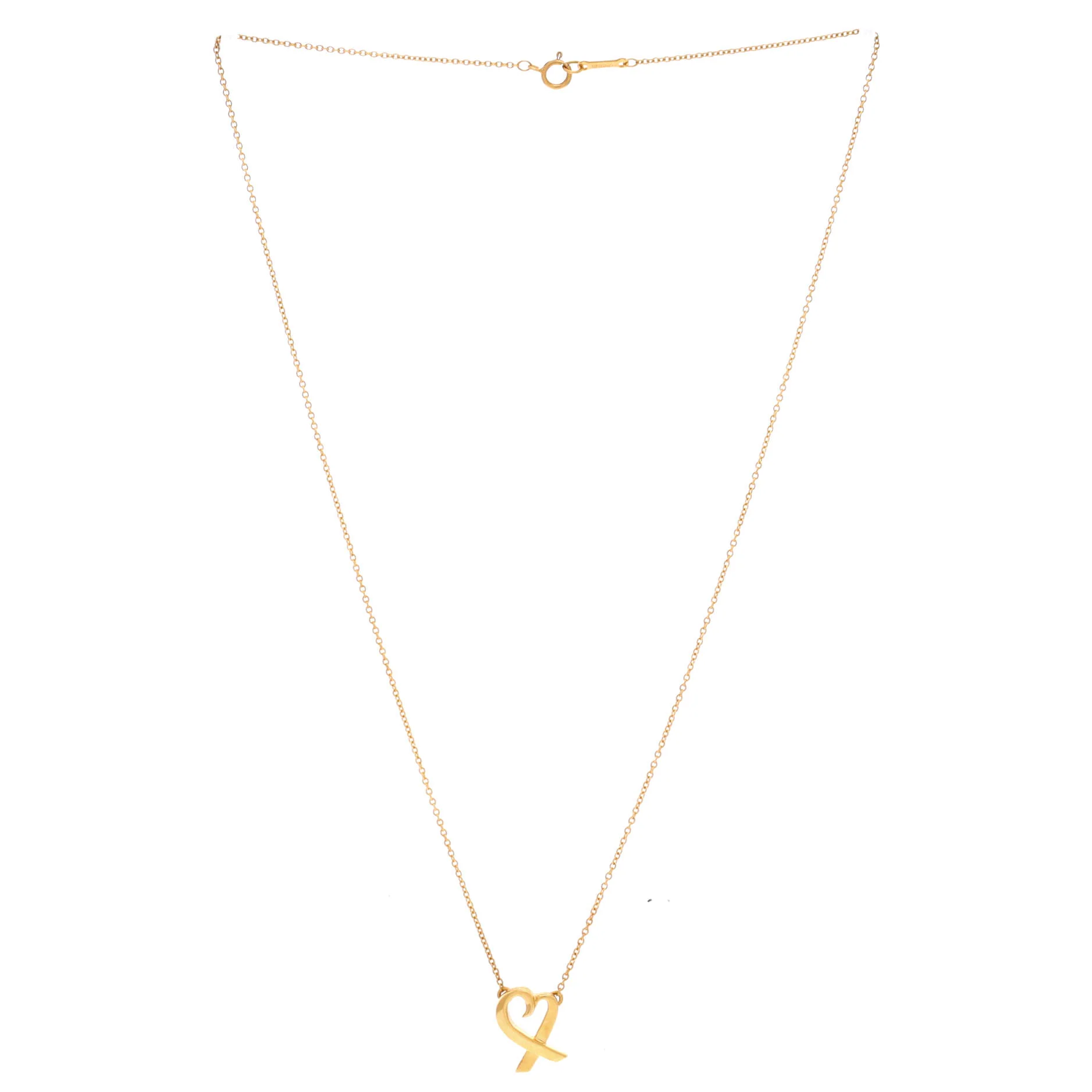 Paloma Picasso Loving Heart Pendant Necklace 18K Yellow Gold Small - Image 2