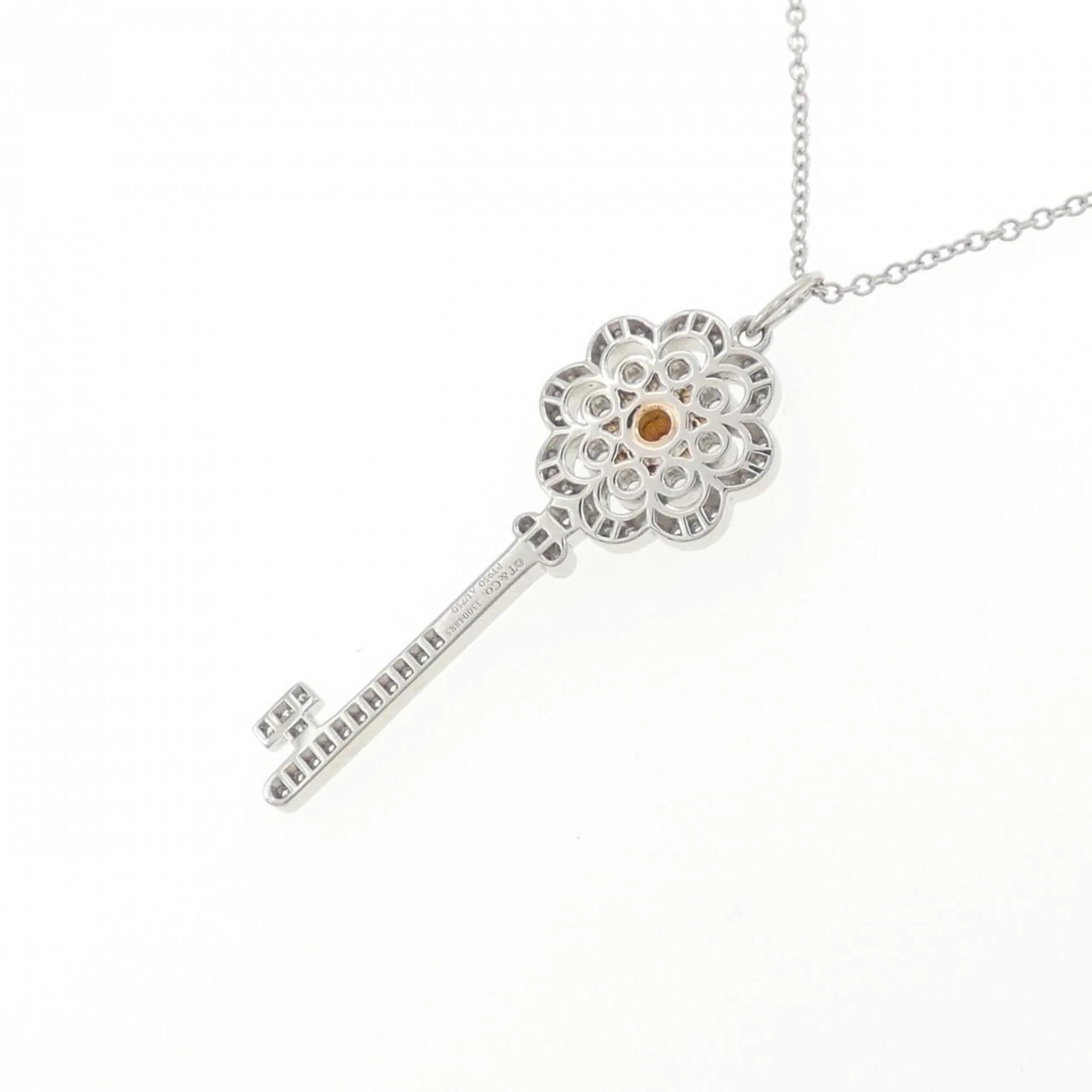 Pendant Necklace 18K Rose Gold and Platinum - Image 4