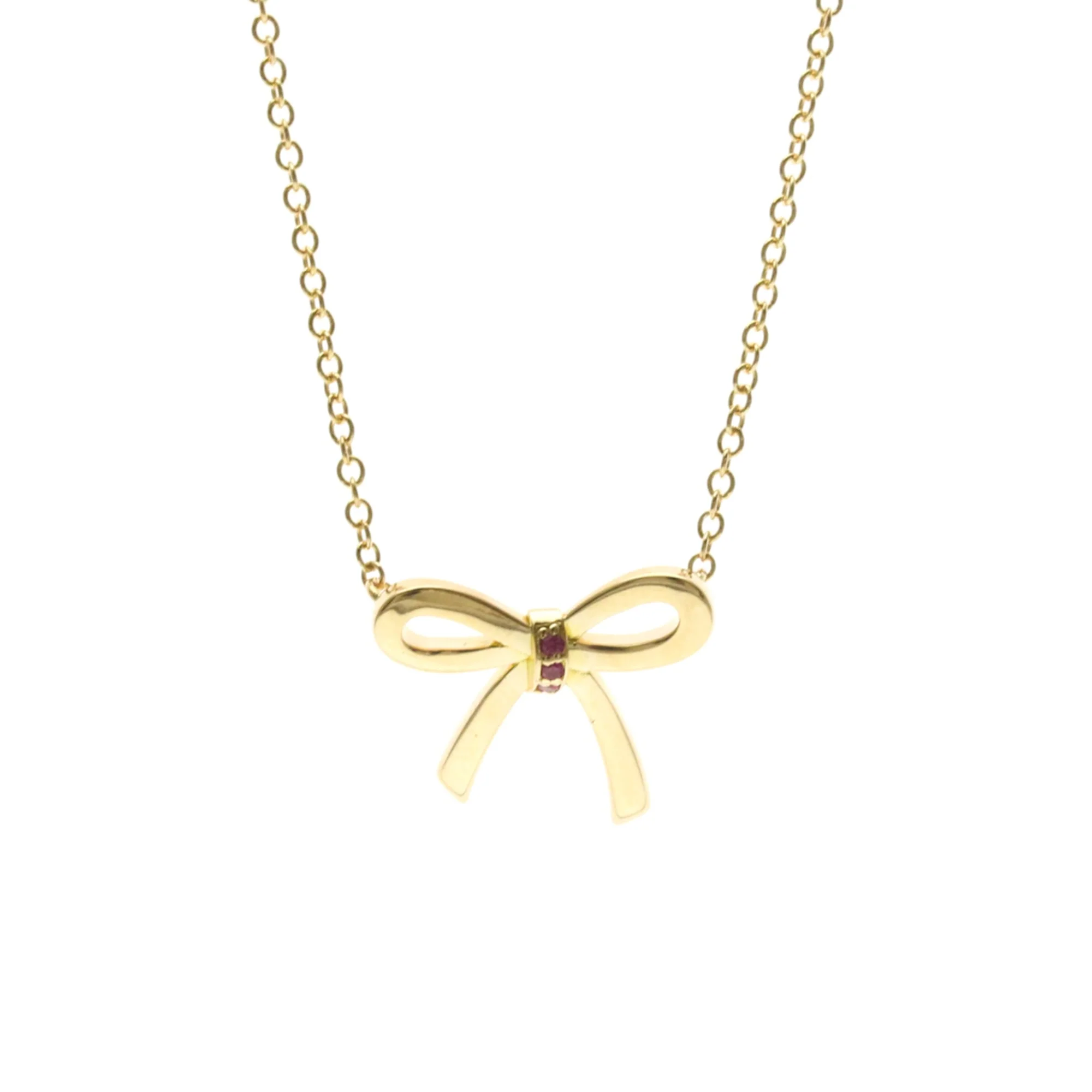 Pendant Necklace 18K Rose Gold With Sapphire