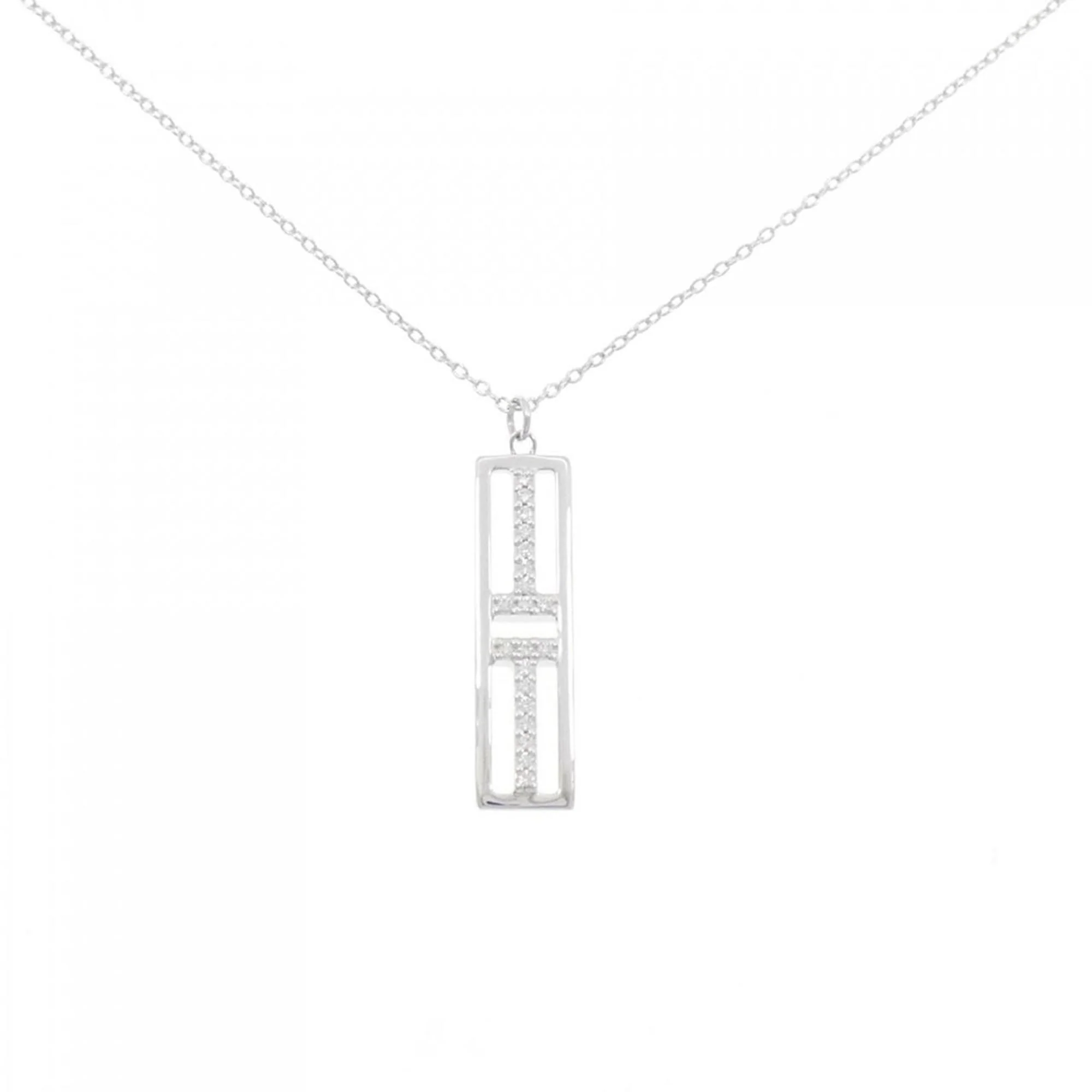 Pendant Necklace 18K White Gold with Diamond