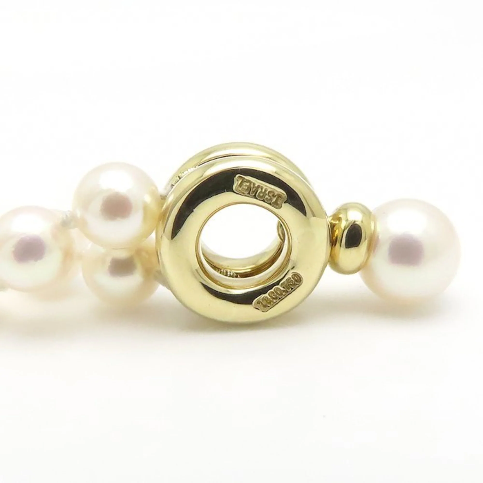 Pendant Necklace 18K Yellow Gold Pearl and Diamond - Image 5