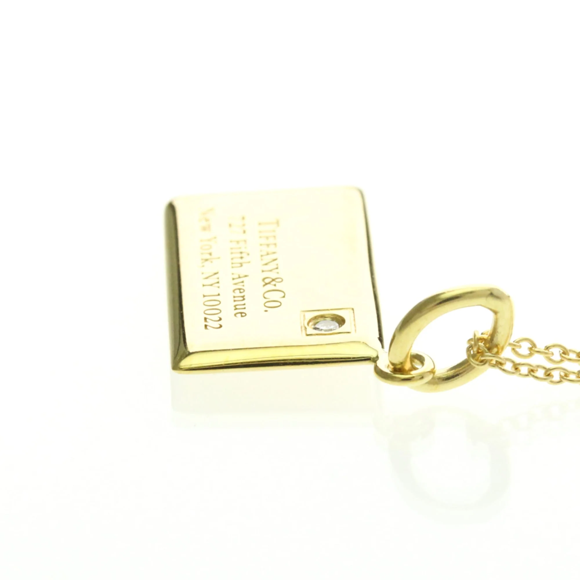 Pendant Necklace 18K Yellow Gold with Diamond - Image 3