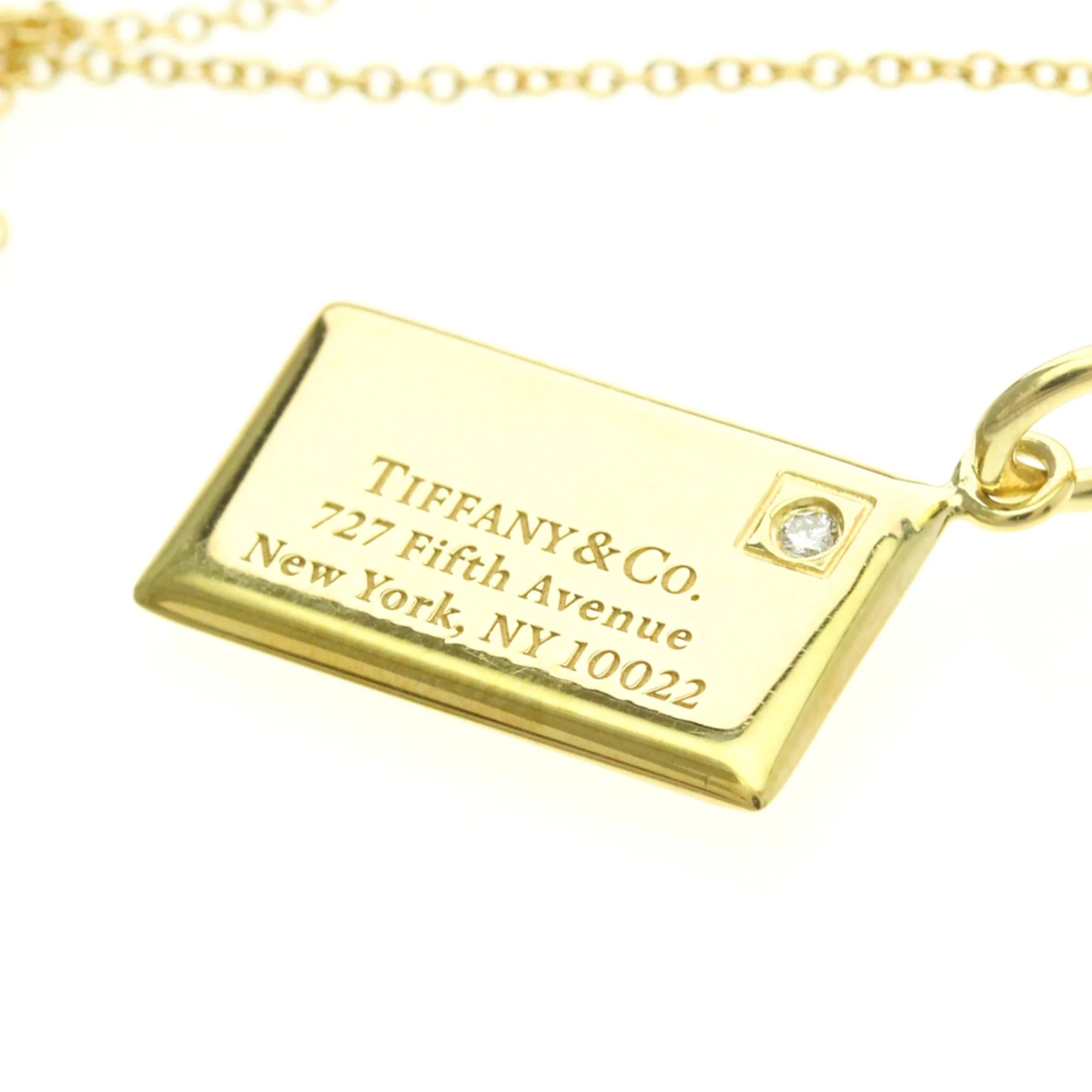 Pendant Necklace 18K Yellow Gold with Diamond - Image 7