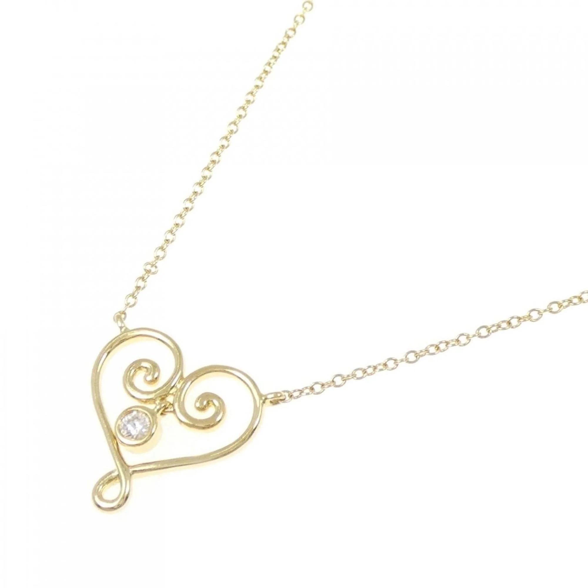 Pendant Necklace 18K Yellow Gold with Diamond - Image 2