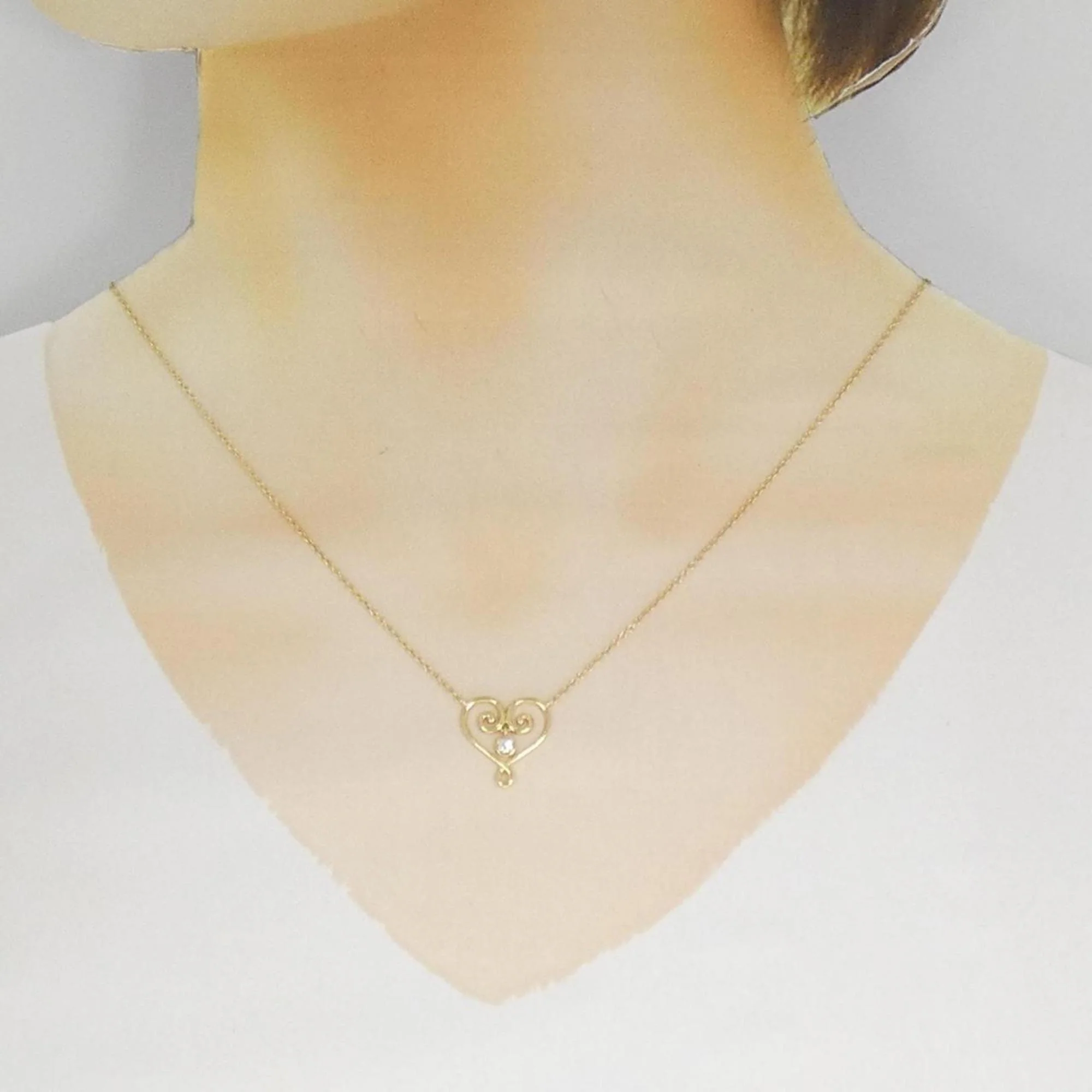 Pendant Necklace 18K Yellow Gold with Diamond - Image 6