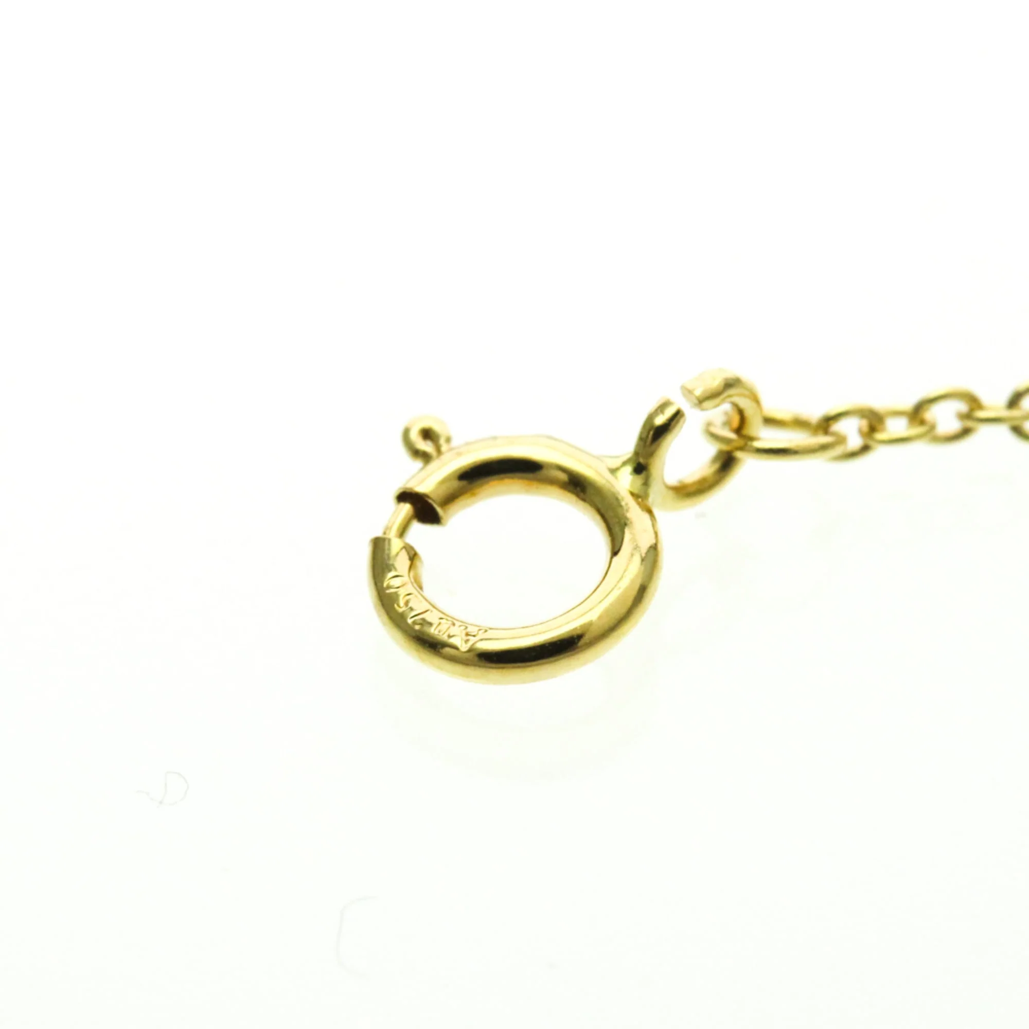 Pendant Necklace 18K Yellow Gold with Diamond and Onyx - Image 9