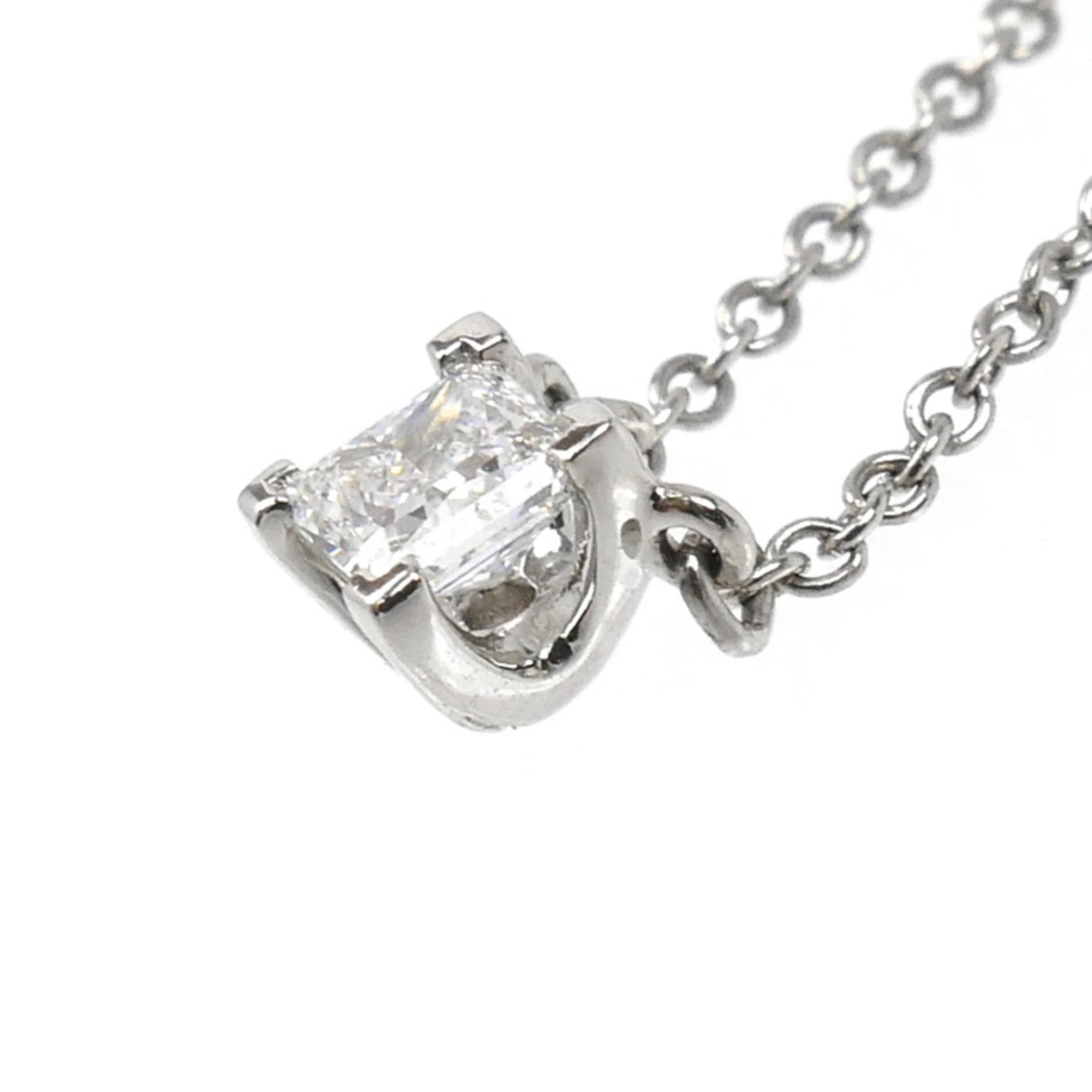 Pendant Necklace Platinum With Princess Cut Diamond - Image 3