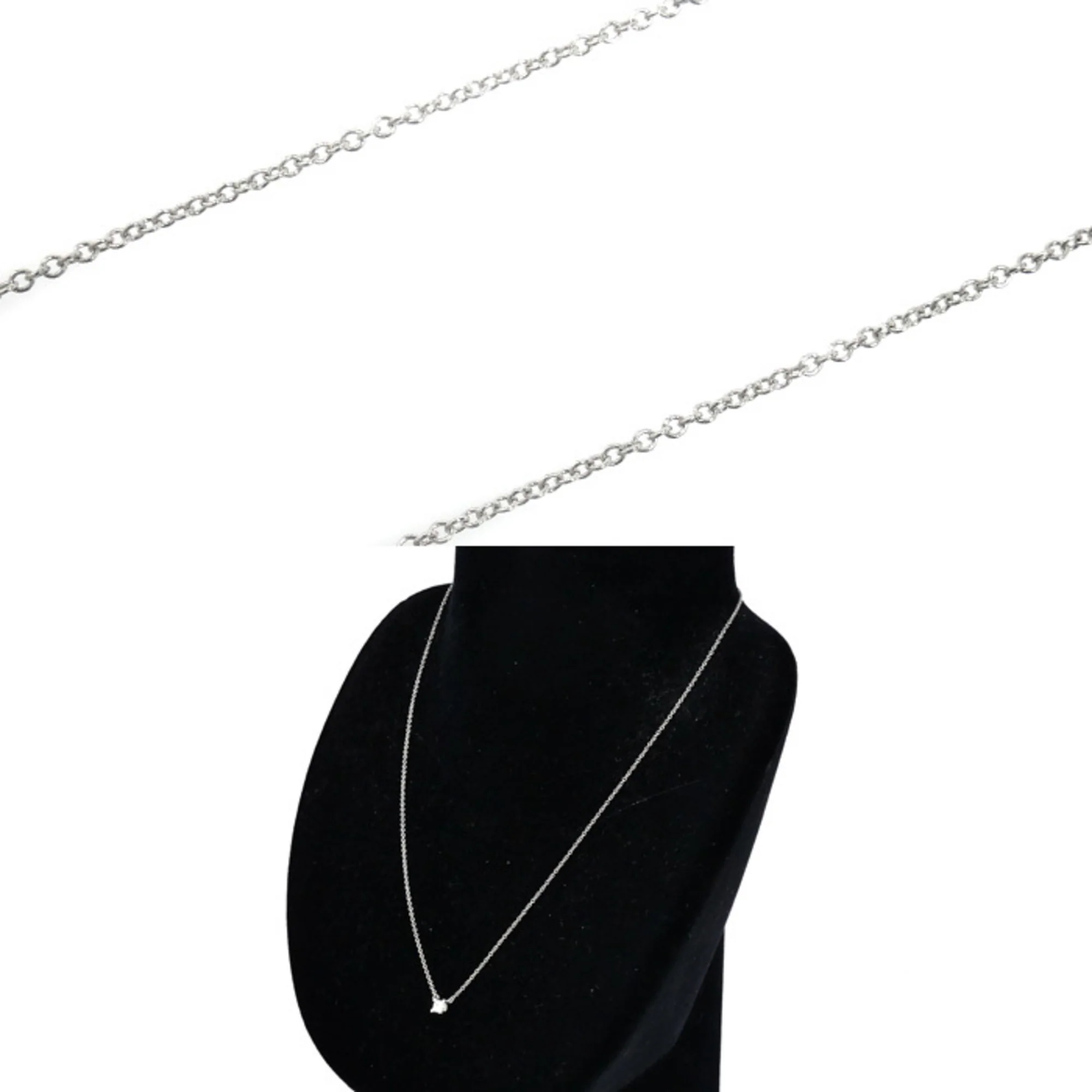 Pendant Necklace Platinum With Princess Cut Diamond - Image 4