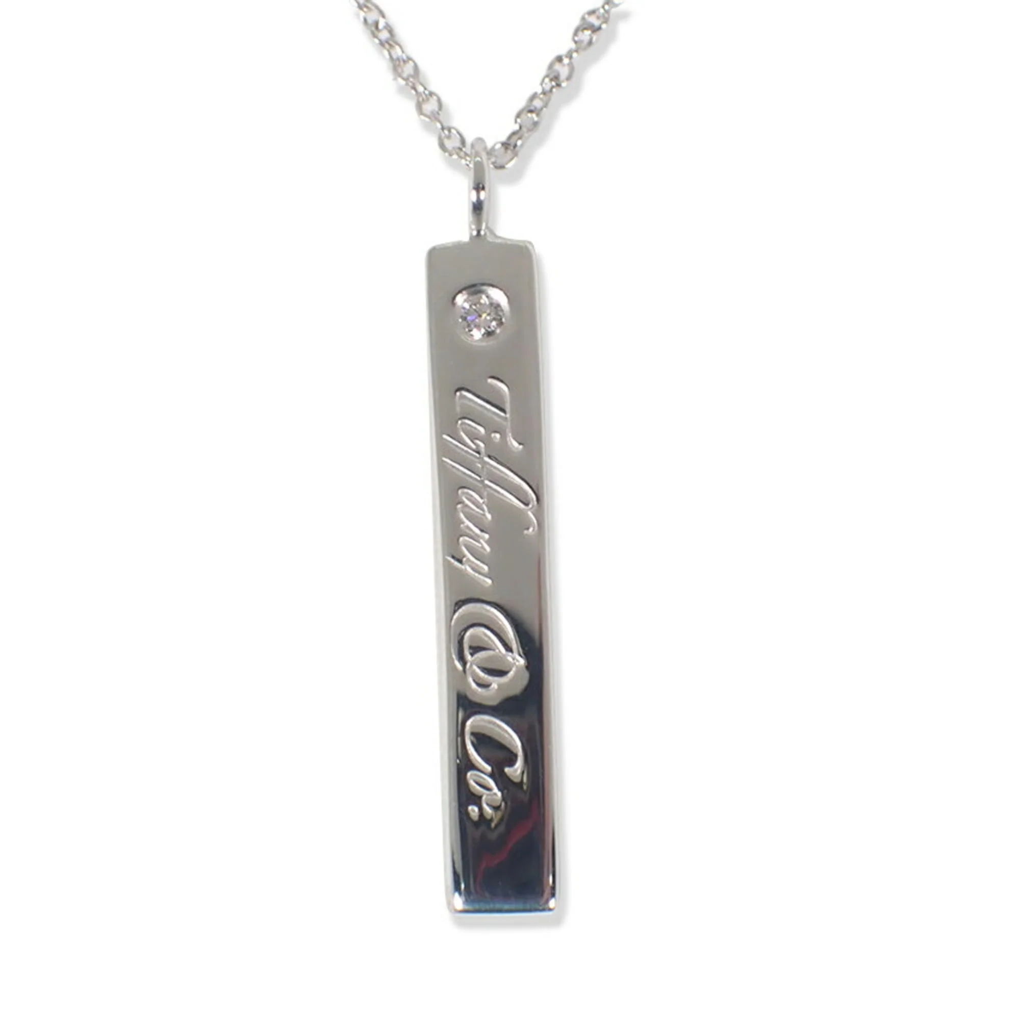 Pendant Necklace Sterling Silver With Diamond