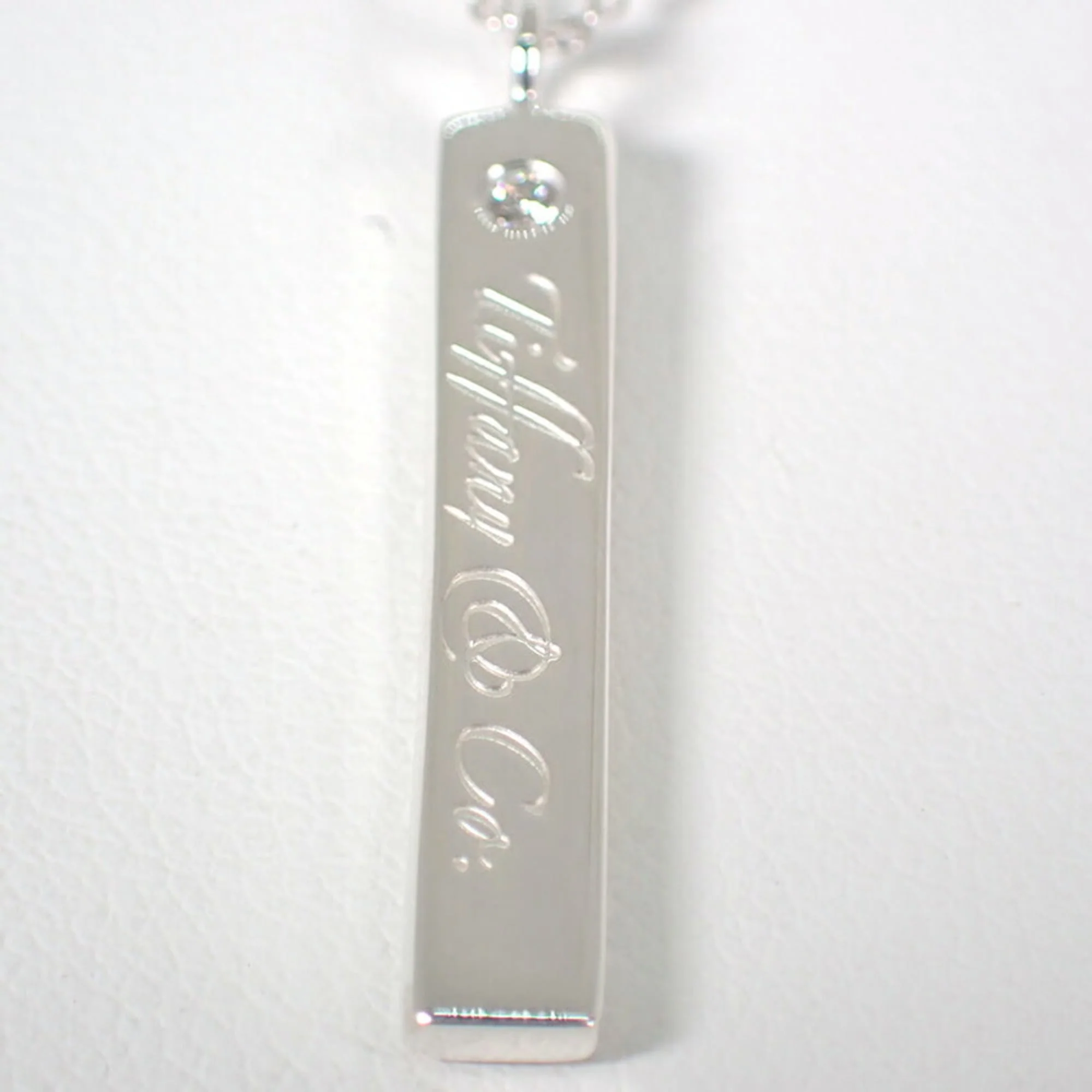 Pendant Necklace Sterling Silver With Diamond - Image 5