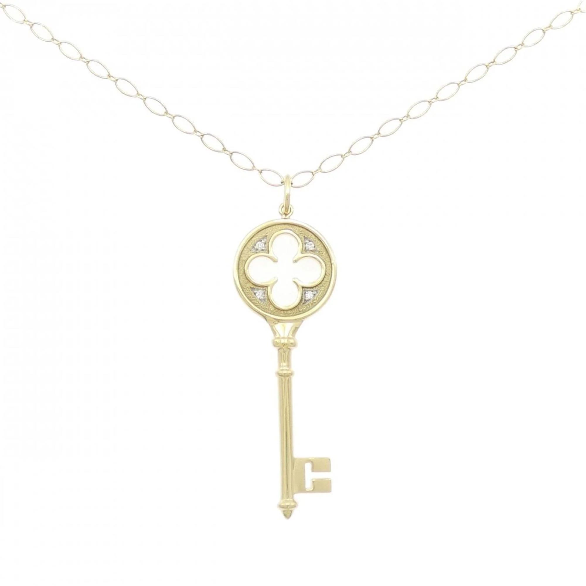 Pendant Necklace White Gold and Yellow Gold