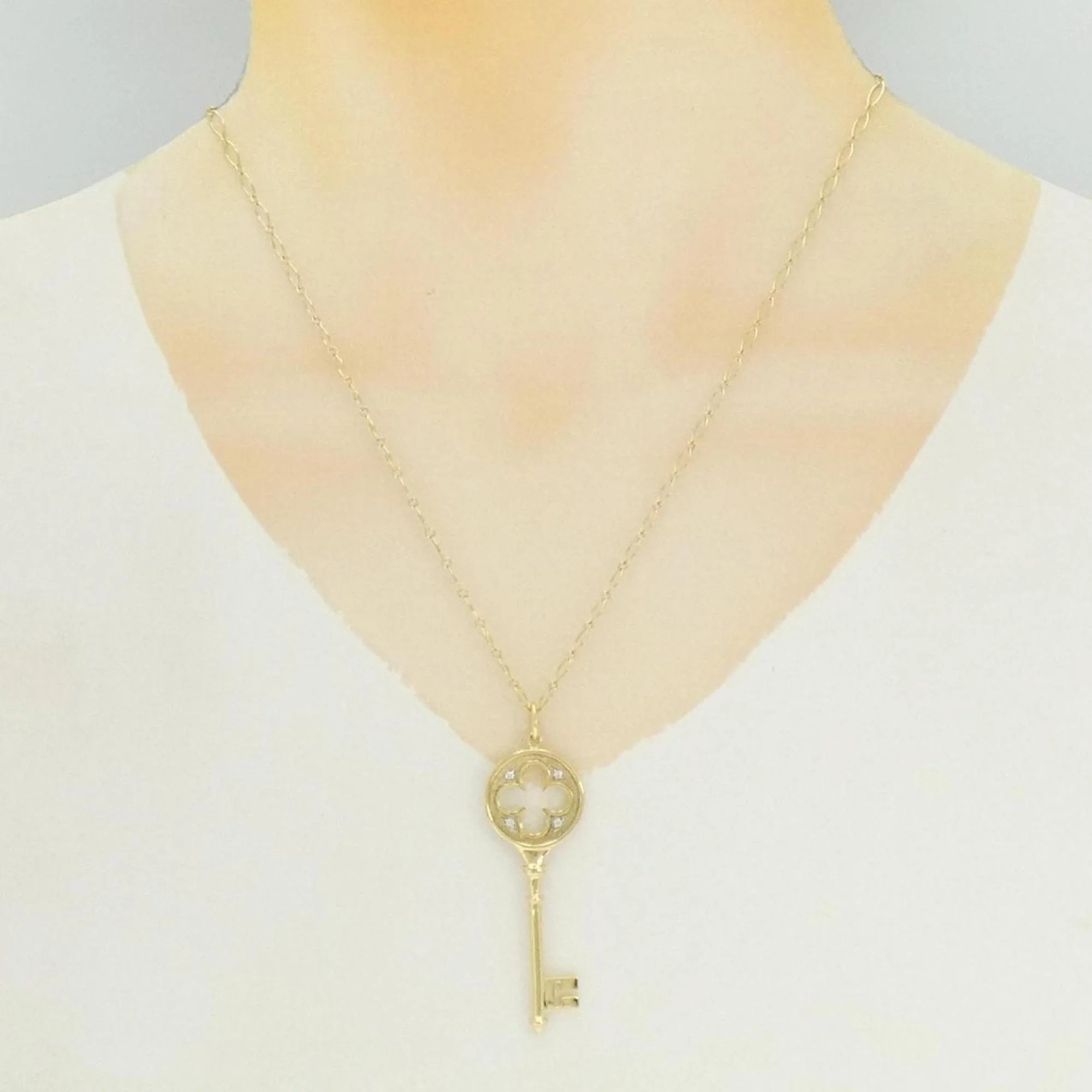 Pendant Necklace White Gold and Yellow Gold - Image 6