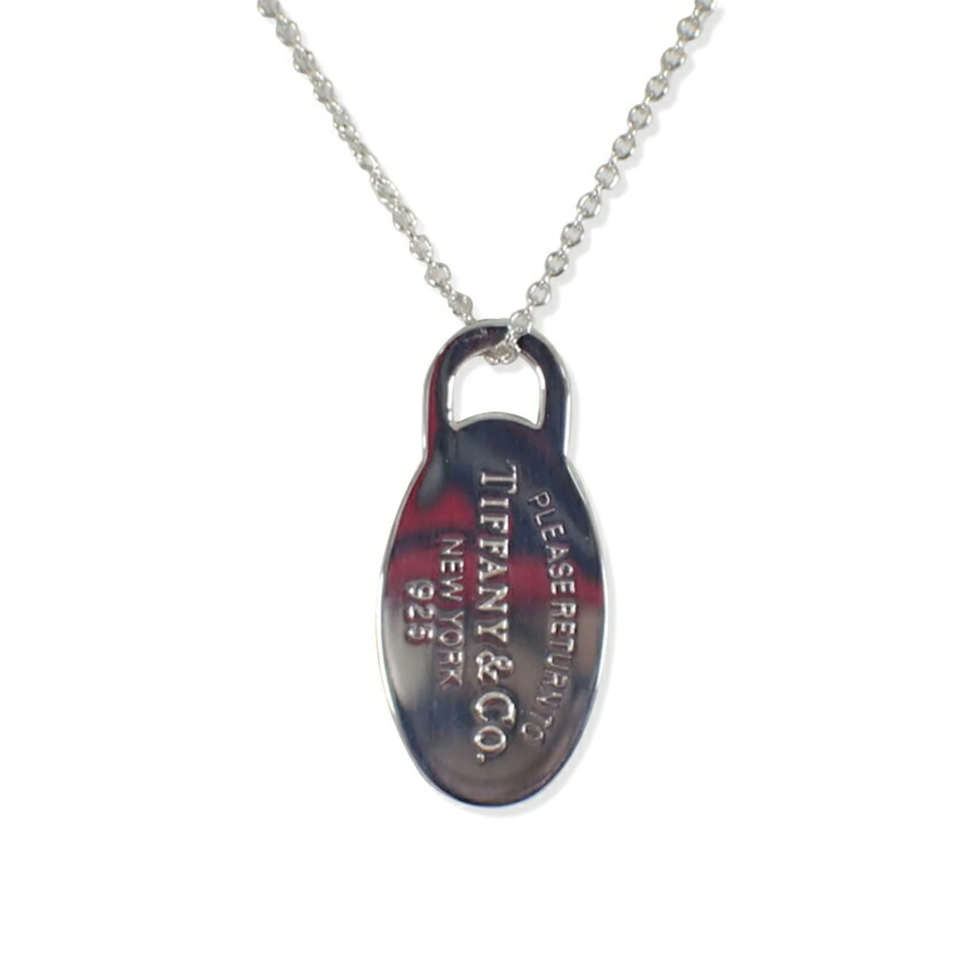 Return To Tiffany Oval Pendant Necklace Sterling Silver
