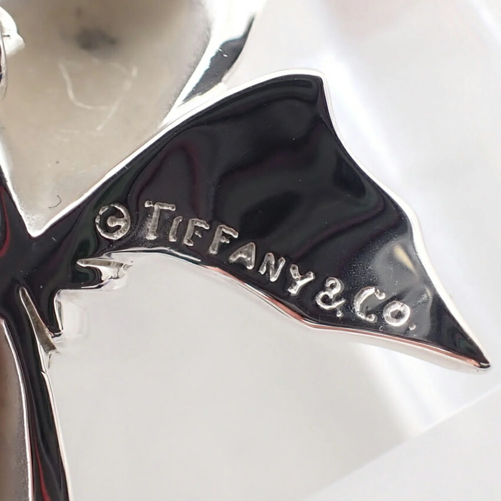 Ribbon Motif Pendant Necklace Sterling Silver - Image 7