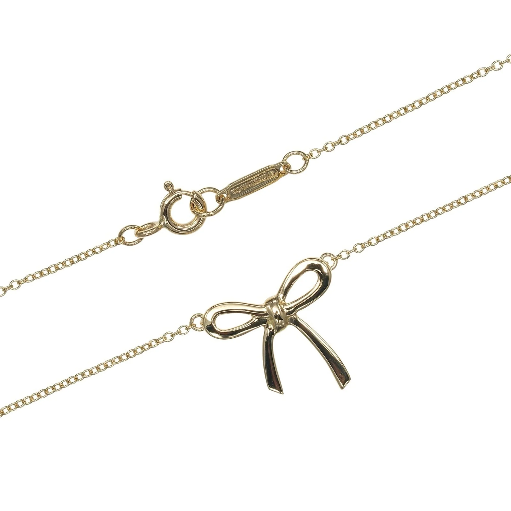 Ribbon Pendant Necklace 18K Yellow Gold - Image 6